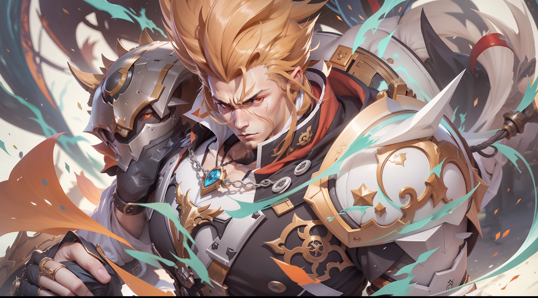 personagem de anime com machado e armadura em um fundo branco, machado, Personagem Genshin Impact, guilty gear strive splash art, final fantasy tactics character, arte oficial do personagem, Keqing de Genshin Impact, Hidari e Vlop, human and dragon fusion, Zhongli, Genshin Impact, de arknights, Reinhardt de Overwatch, estilo de duelyst, Escanor