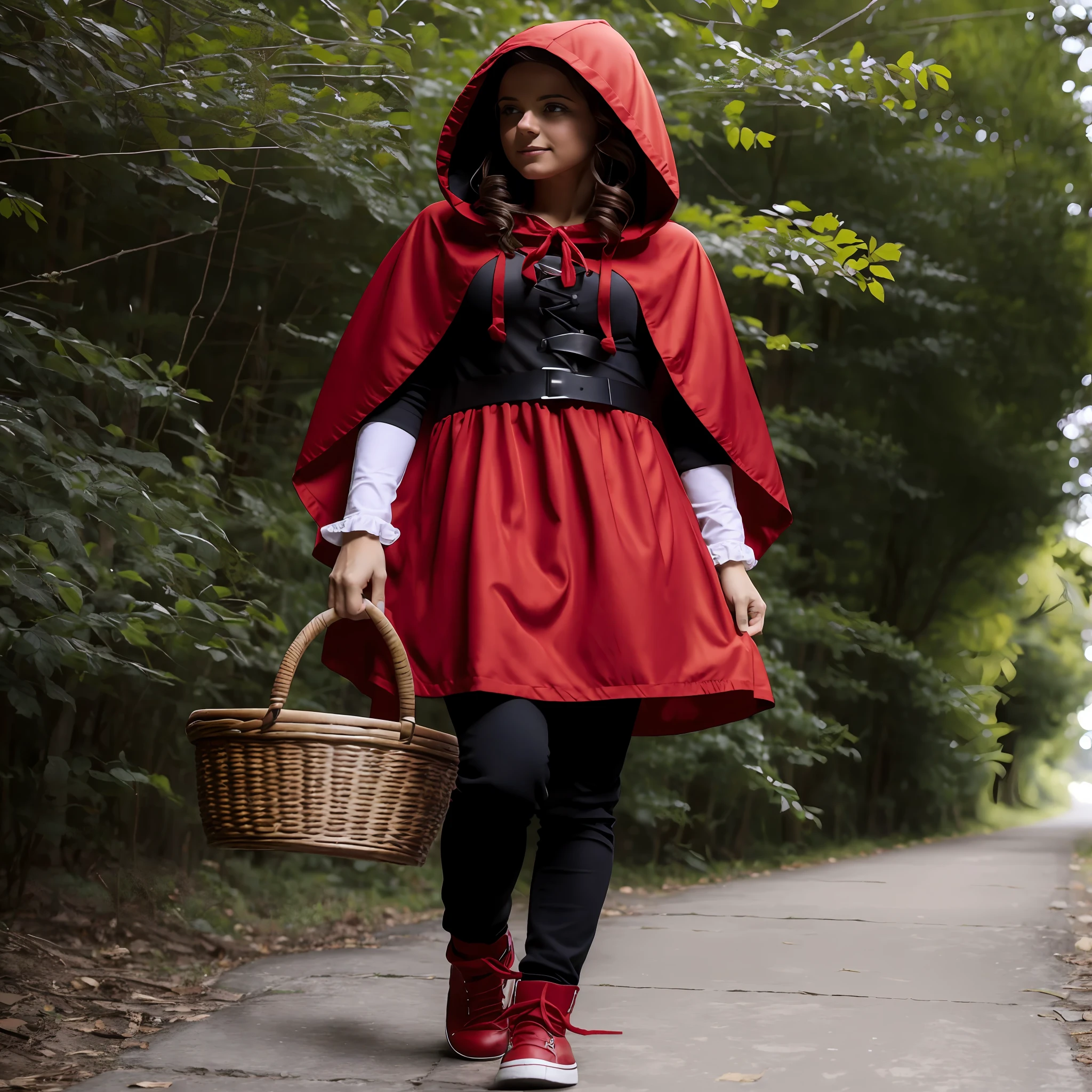 Little Red Riding Hood is a well-known character. Lora works with a force of (0.8 - 0.5) Use these numbers to get the best results. The Lora adapts perfectly to various styles and is compatible with various models. It can be used individually to create the female version of Little Red Riding Hood or it can be used to dress up your favorite characters in red-hooded tale outfits. Para usar o Lora, use as seguintes Tags: (Capuz vermelho, cabo, espartilho, vestir, saia vermelha), (cesta de frutas). Divertir-se!!