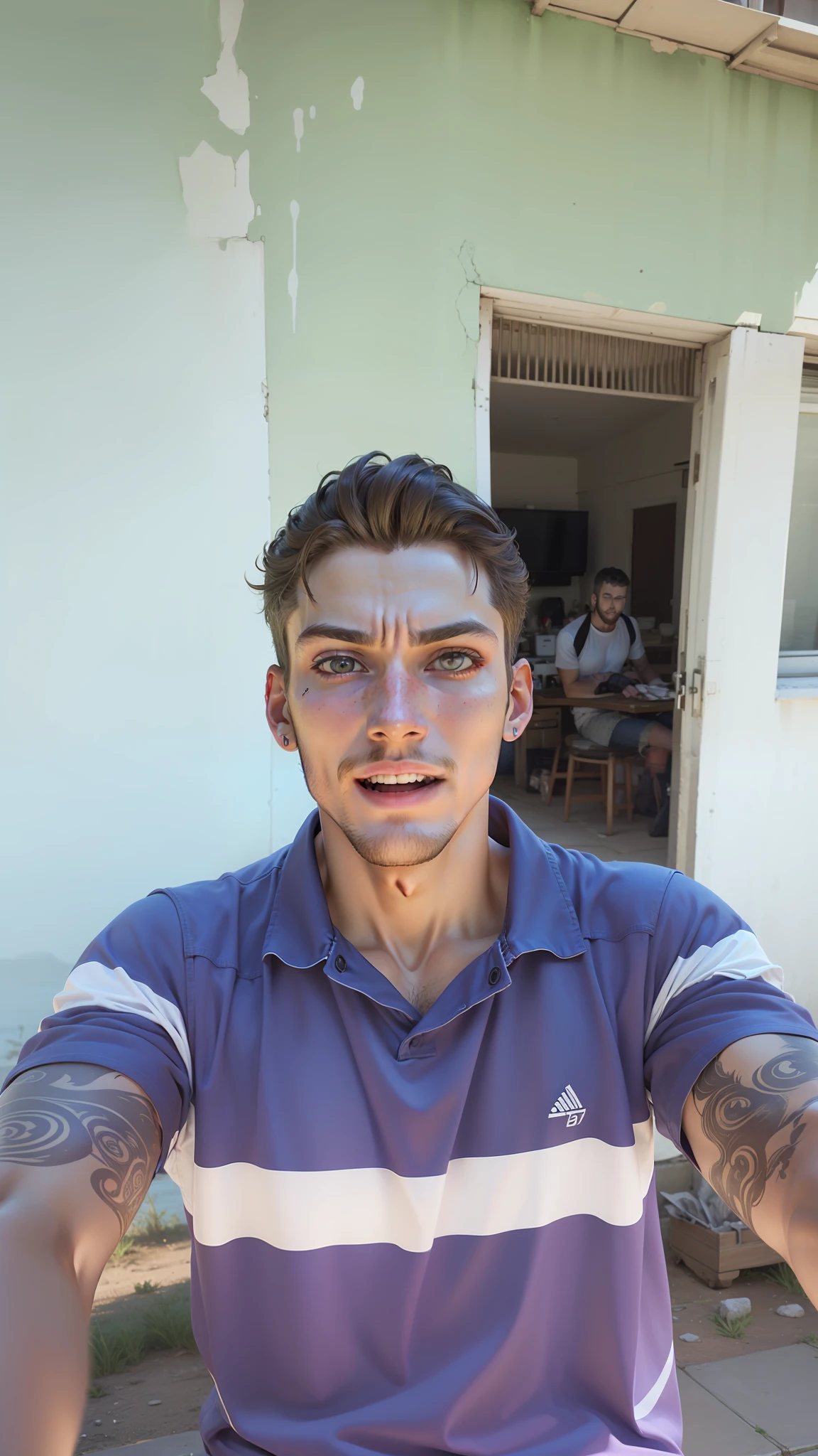 Homem de 17 anos com cabelos castanho escuro, olhos castanhos, lindos olhos, lindo sorriso, jaqueta preta, detalhe na jaqueta com a frase escrito ( @Thiago_arte_digital ), camiseta branca, Denim Jeans Pants, standing on the grass, em toda parte, lado a lado, olhando para os telespectadores, imagem ultra realista, imagem super detalhas, perfectly detailed facial expression, charismatic facial expression, High-resolution brown hair details, desgaste casual, esguio), (menino: 23 anos, cabelo curto, cabelo liso, Cabelo Moreno, franja, desgaste casual), F desenho diorama, anime, UHD, pele texturizada, alta qualidade, alto detalhe --auto --s2