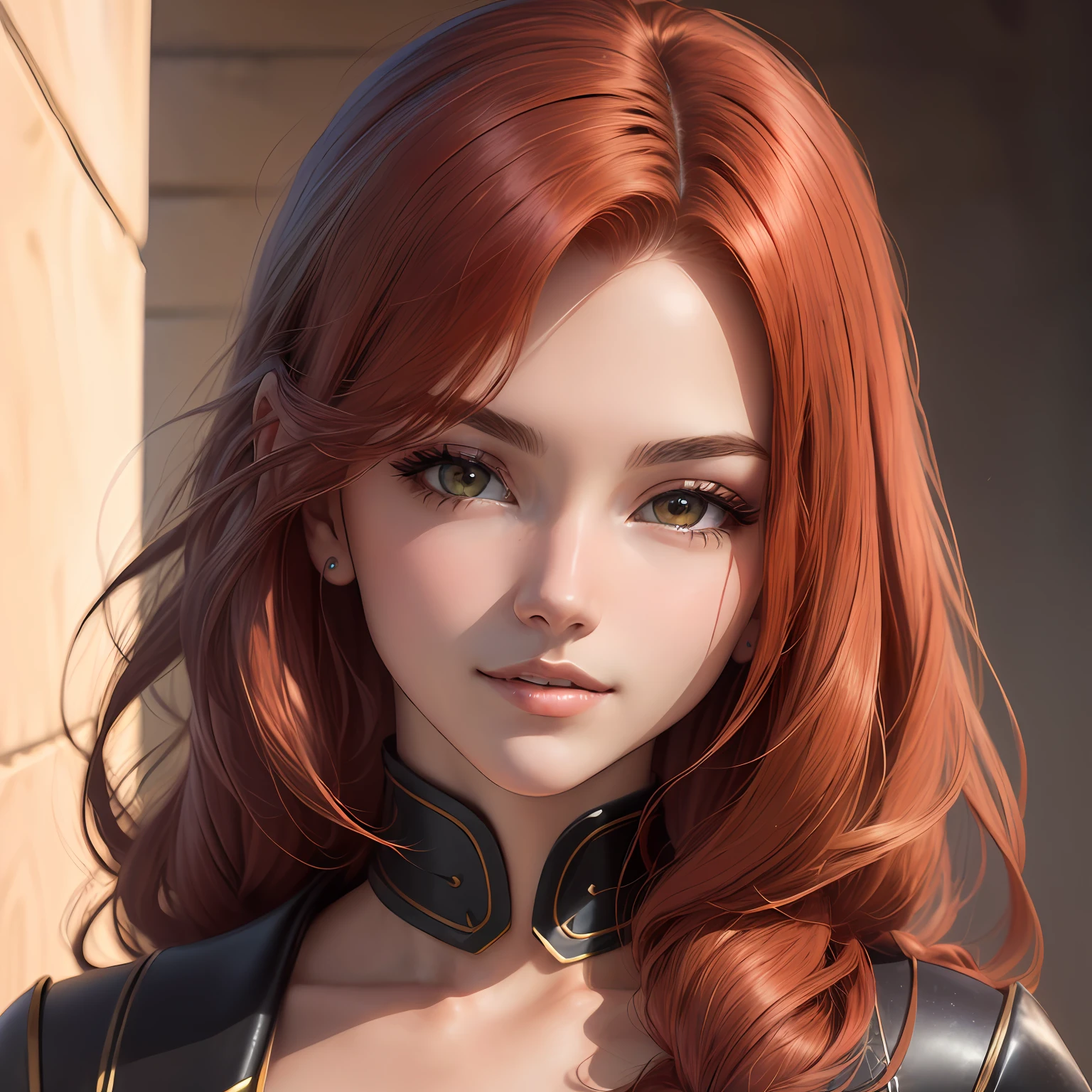 Ruiva, 4k, [[[closeup]]], realista, anime, cabelo vermelho