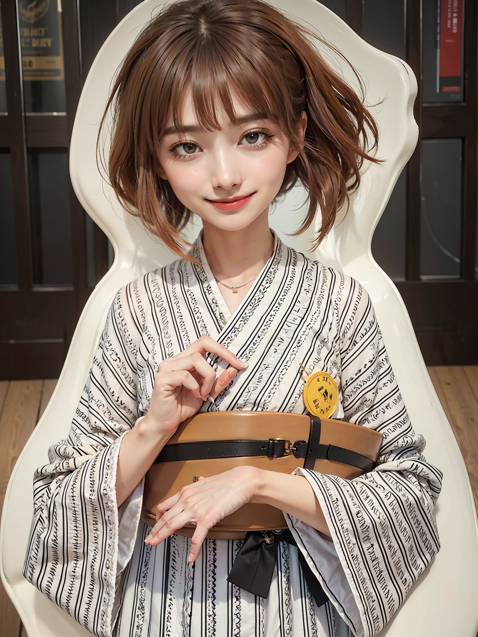 best quality, masterpiece, ultra high res, photorealistic, 1girl, offshoulder, smile