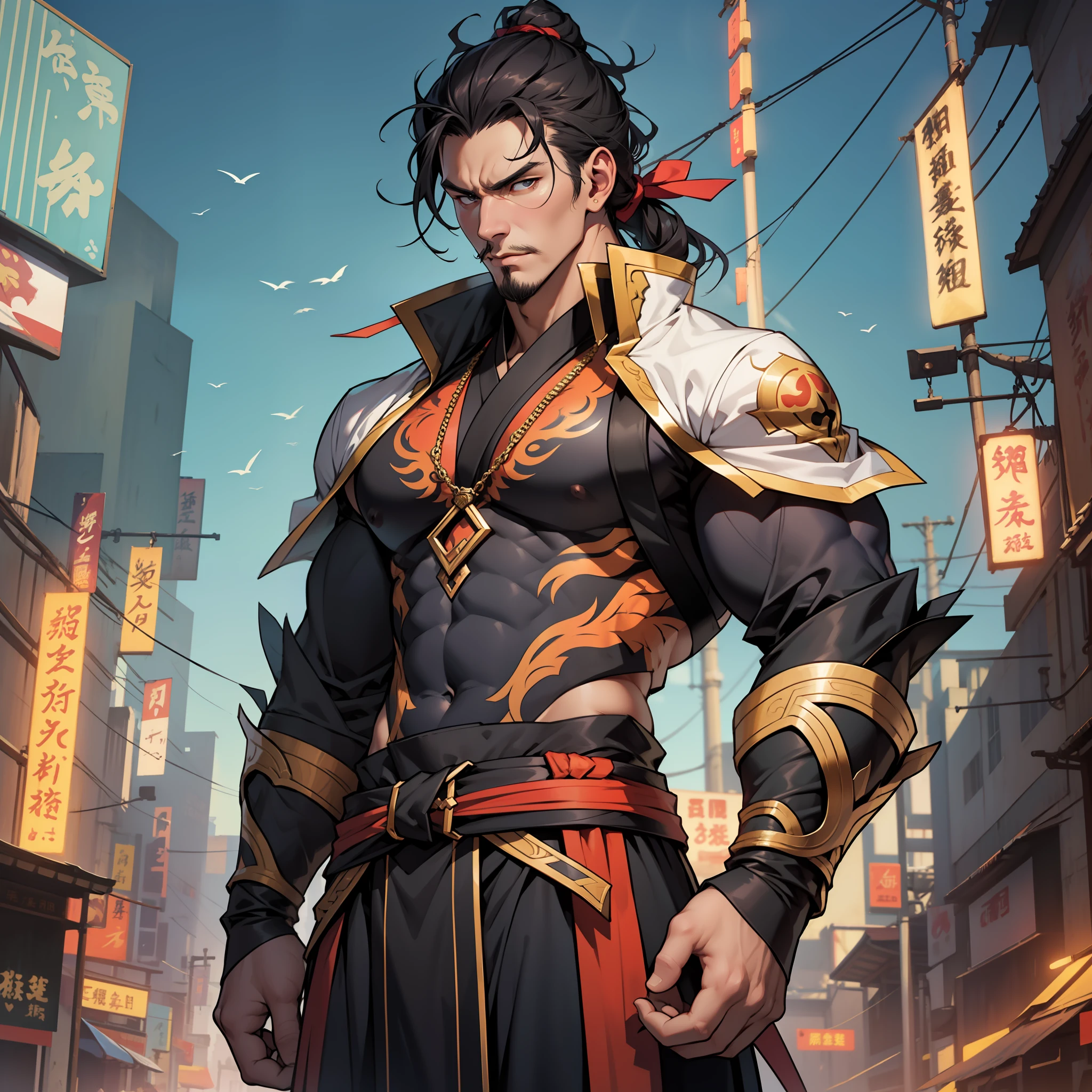 Zhongli is very tall and slim. He is also quite muscular and wears clothing befitting a god. His hair is usually tied up, giving him a more serious and mature look.
His face is often described as stern, yet kind. Many believe that he is very handsome.