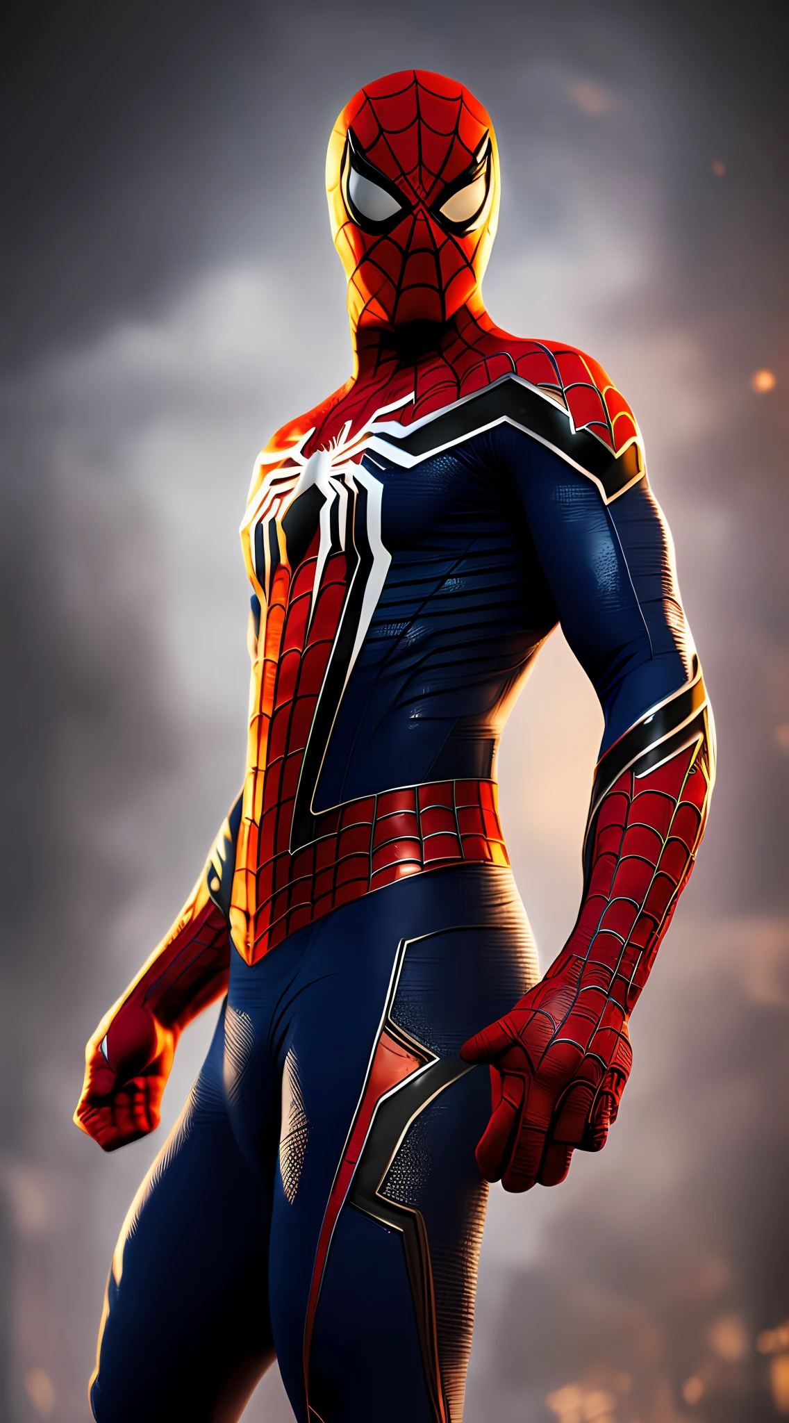 spider man, organic-looking outfit, gooey testura, symbiote, white eyes, fine art, cinematic scene, highly detailed detailed cinematic rendering, ultra photorealistic raytricing, with cinematic lighting --auto