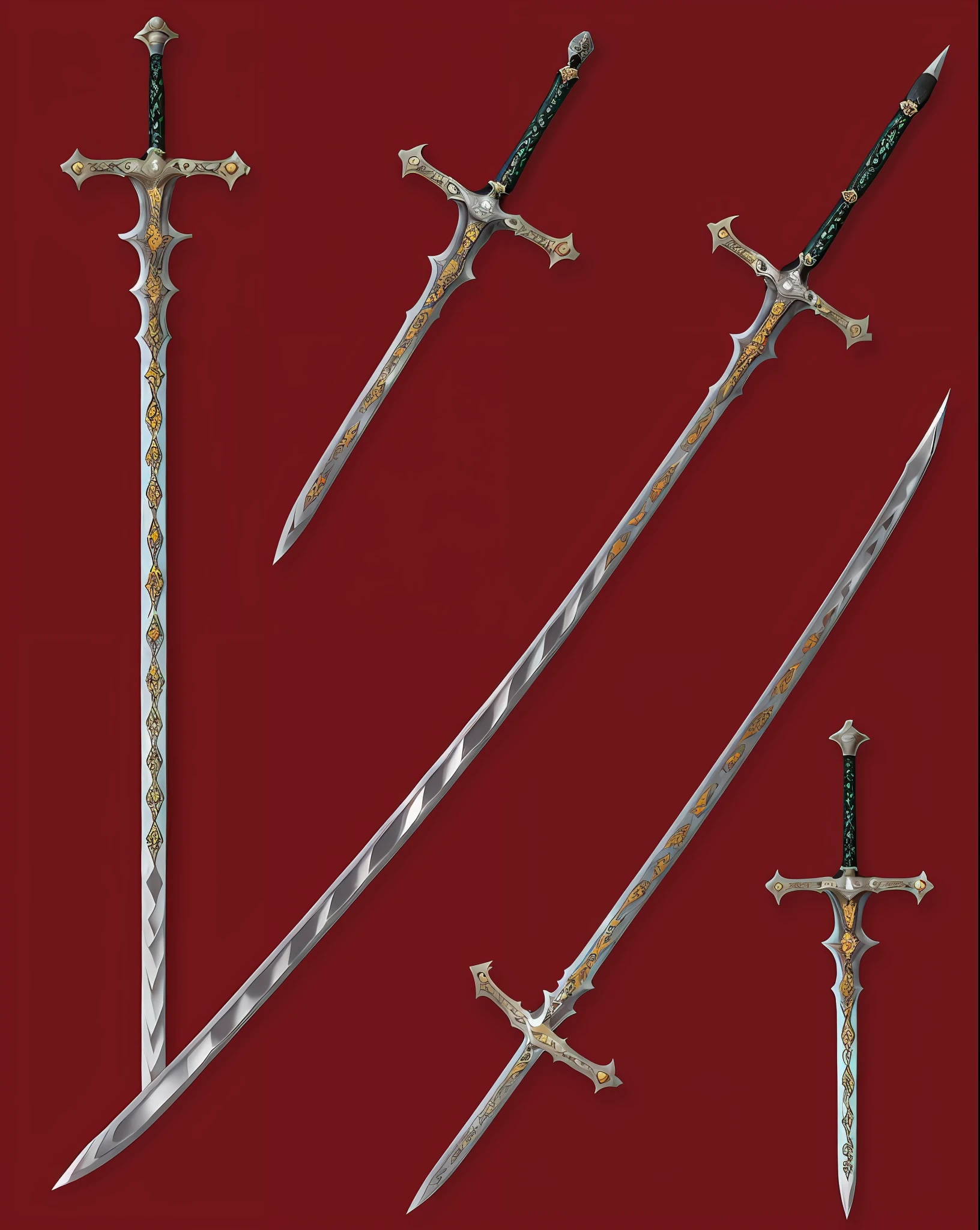 complete red Ikakalaka sword