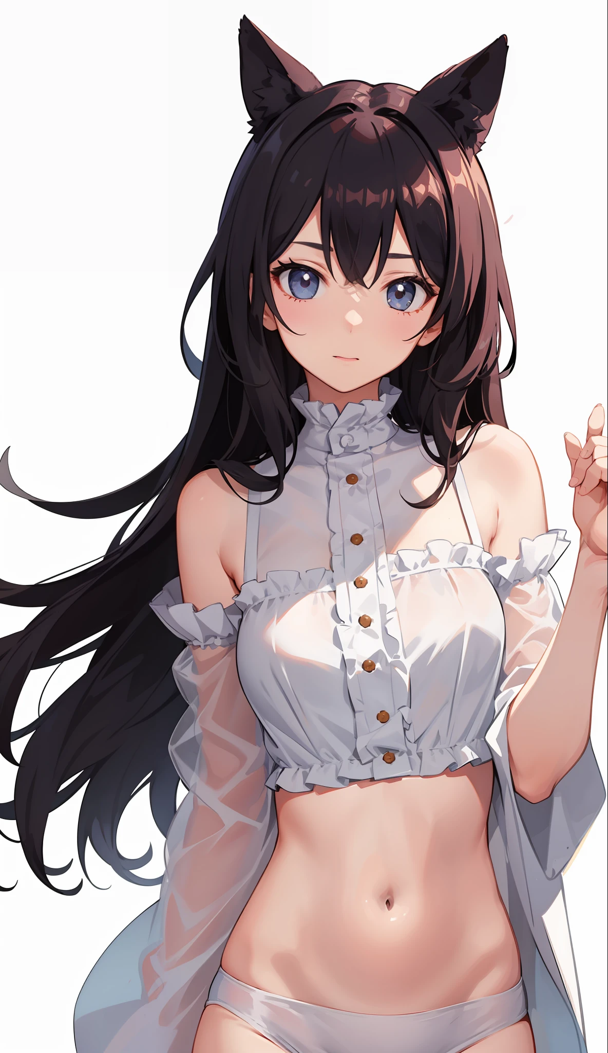 1girl in、Underwear、cute little、Upper body portrait、