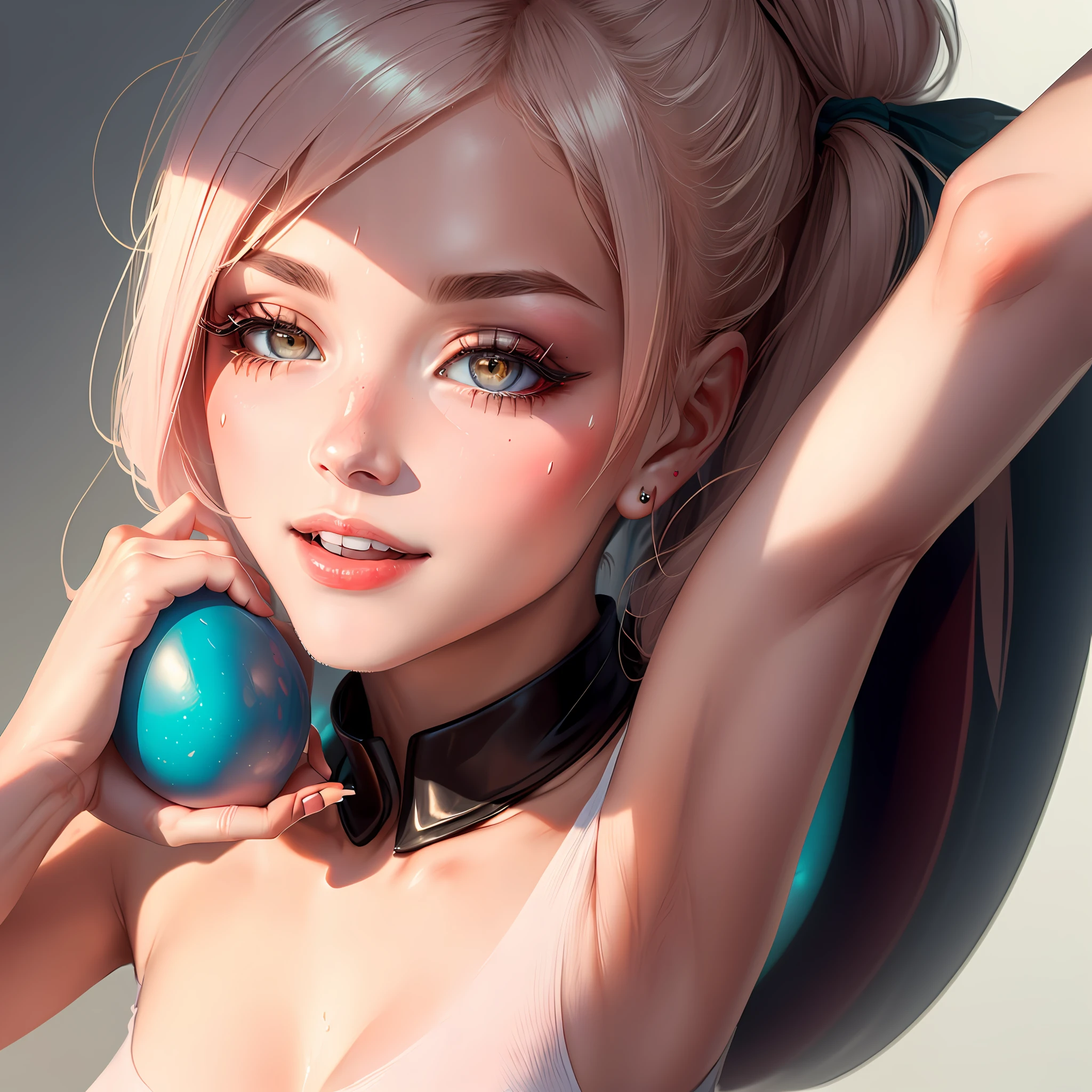 Peach heart in the eyes,Panting,Skin Q bomb,Crystal sweat
