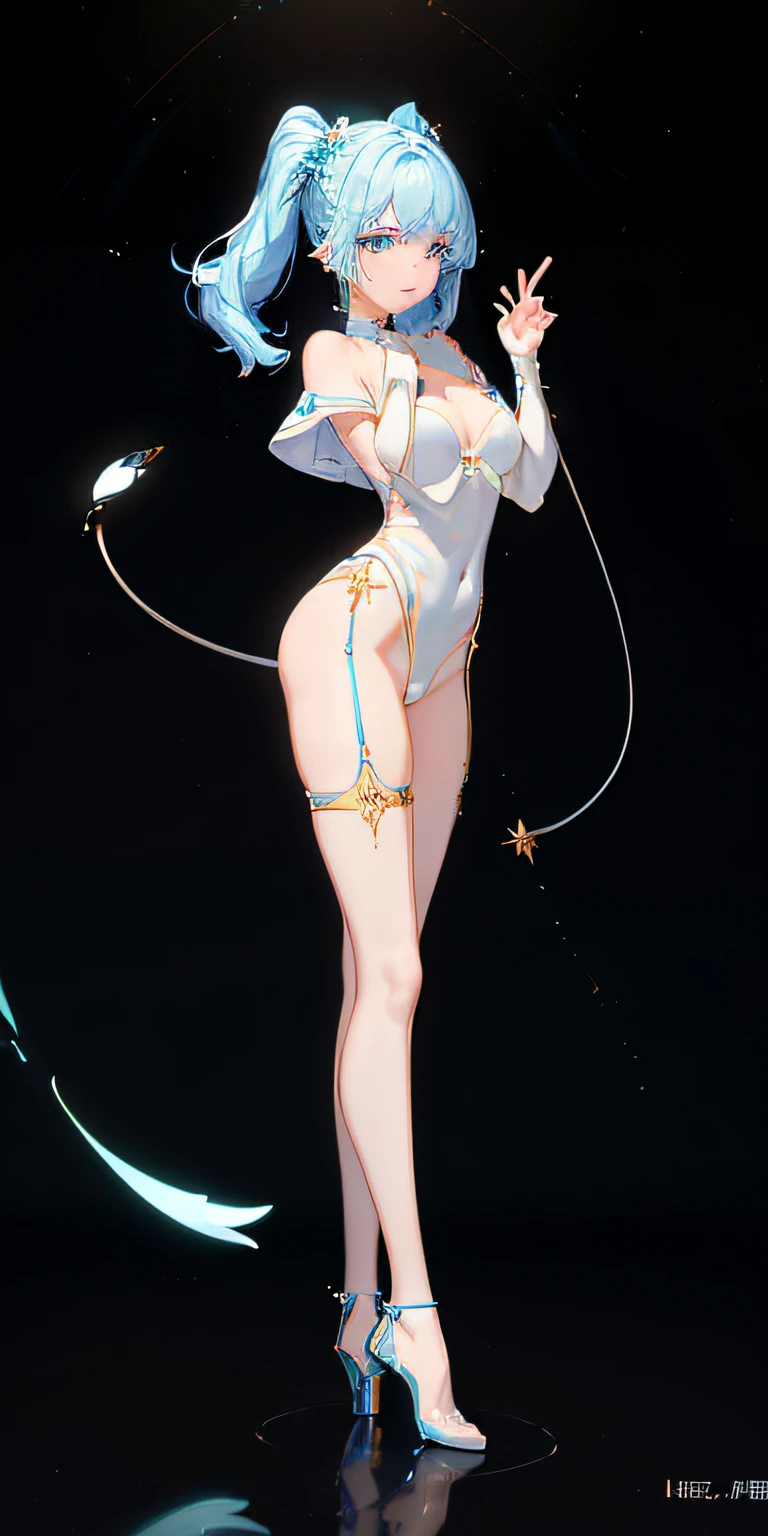 (Photorealsitic:1.4), (masterpiece, side lights, Exquisite beautiful eyes: 1.2), masterpiece*portlate, realisitic,(Full body hose)、 3D 顔, Luminous eyes, shiny hair, Glossy skin, 独奏, embarrassed from, (hason),