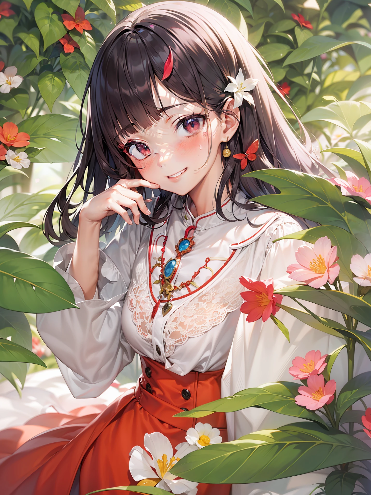 mano、vestments、The hair、Restoring the flower to its natural form、masterpiece detailed