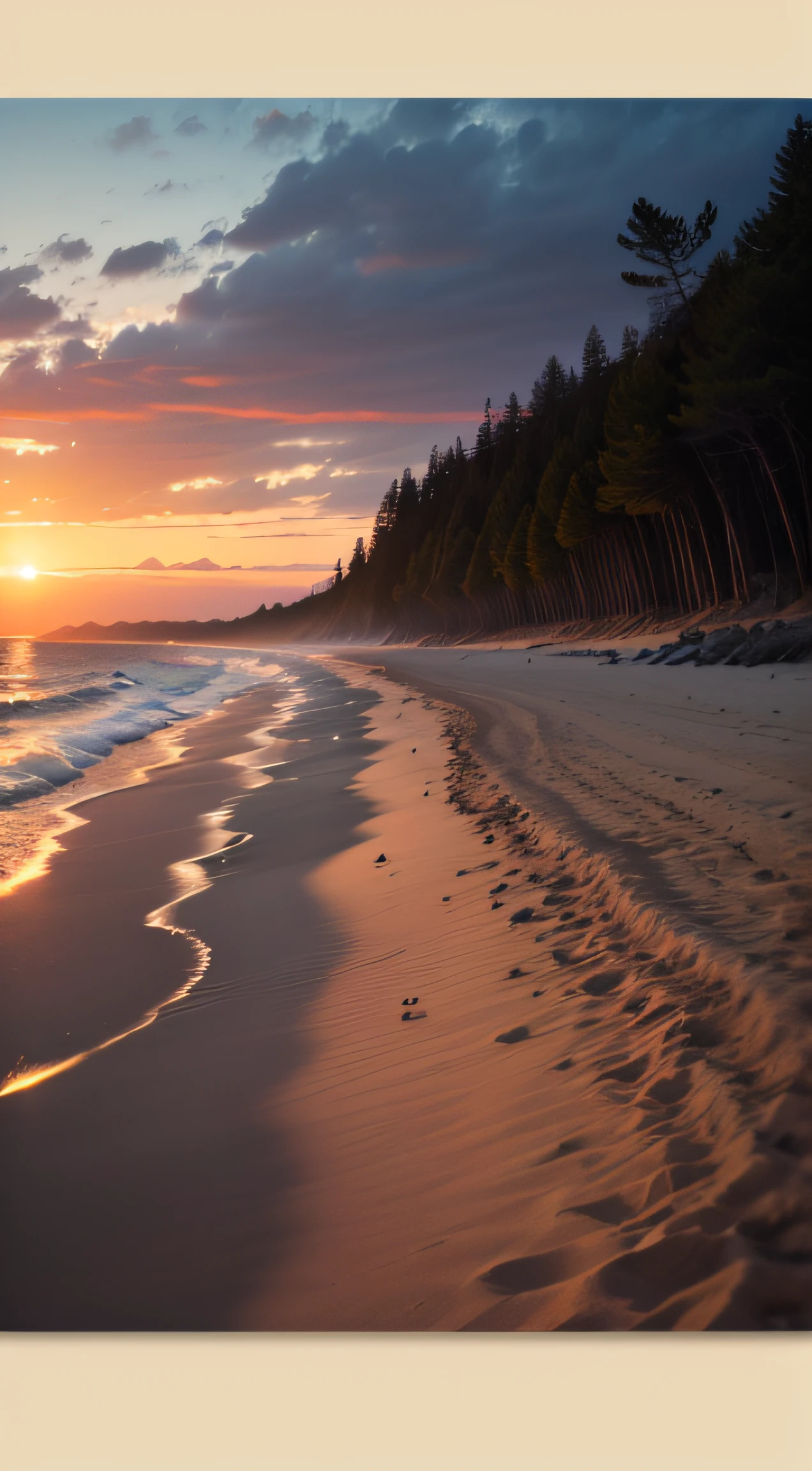 (of a real:1.5),(beachside:1.5),evening light,Tyndall rays
