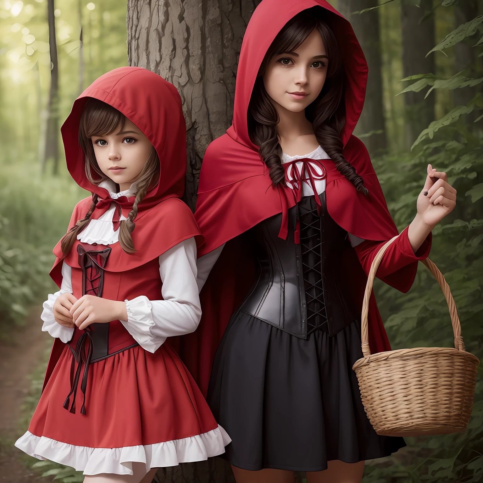 Little Red Riding Hood is a well-known character. Lora works with a force of (0.8 - 0.5) Use these numbers to get the best results. The Lora adapts perfectly to various styles and is compatible with various models. It can be used individually to create the female version of Little Red Riding Hood or it can be used to dress up your favorite characters in red-hooded tale outfits. Para usar o Lora, use as seguintes Tags: (Capuz vermelho, cabo, espartilho, vestir, saia vermelha), (cesta de frutas). Divertir-se!!