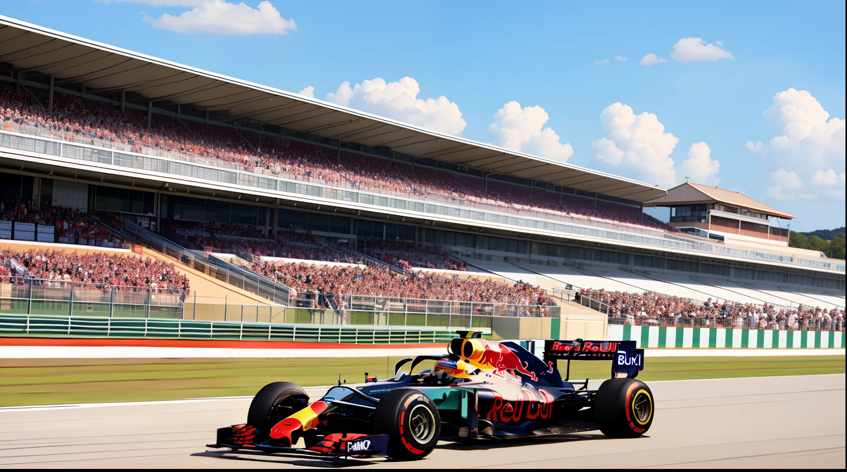 F1 Red Bull（top-quality）　Suzuka Circuit　Brilliant　Enthusiastic audience　Sense of speed