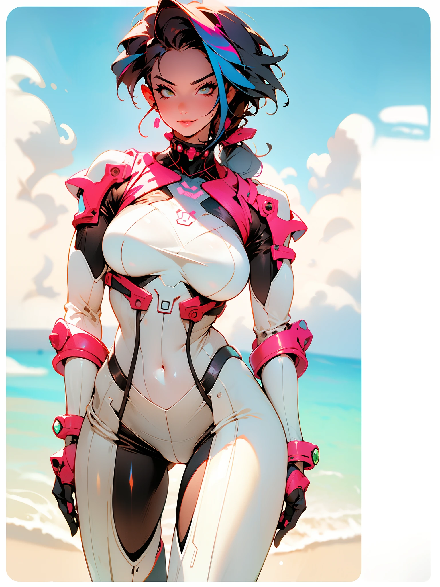 ((Best Quality)), ((masutepiece)), (Detailed: 1.4), (Absurd), light-skinned lolita with micro bikini, Genesis evangelion neon style clothing, 2-piece clothing, Colored hair, arm tatoo, cybernetic hands, pastel, Centered, scale to fit the dimensions, nffsw (High dynamic range),Ray tracing,NVIDIA RTX,Hyper-Resolution,Unreal 5,Subsurface Dispersion, PBR Texture, Post-processing, Anisotropy Filtering, depth of fields, Maximum clarity and sharpness, Multilayer textures, Albedo and specular maps, Surface Shading, accurate simulation of light and material interactions, Perfect proportions, Octane Render, Two-tone lighting, Wide aperture, Low ISO, White Balance, thirds rule, 8K Raw, Crysisnanosuit