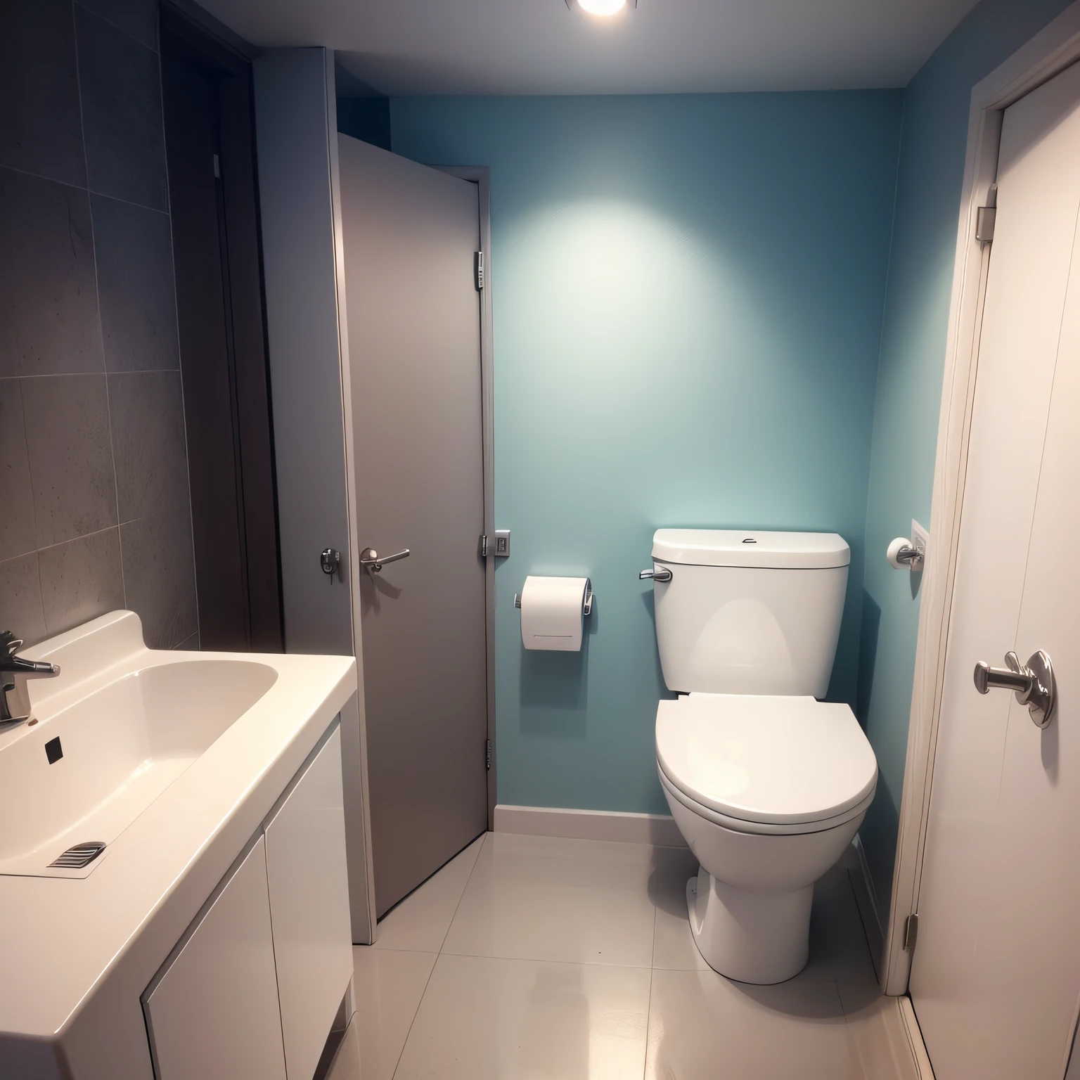 toilet room,Smart toilet,interlace, modern, Minimalism, viewfinder, image fill, Super detail