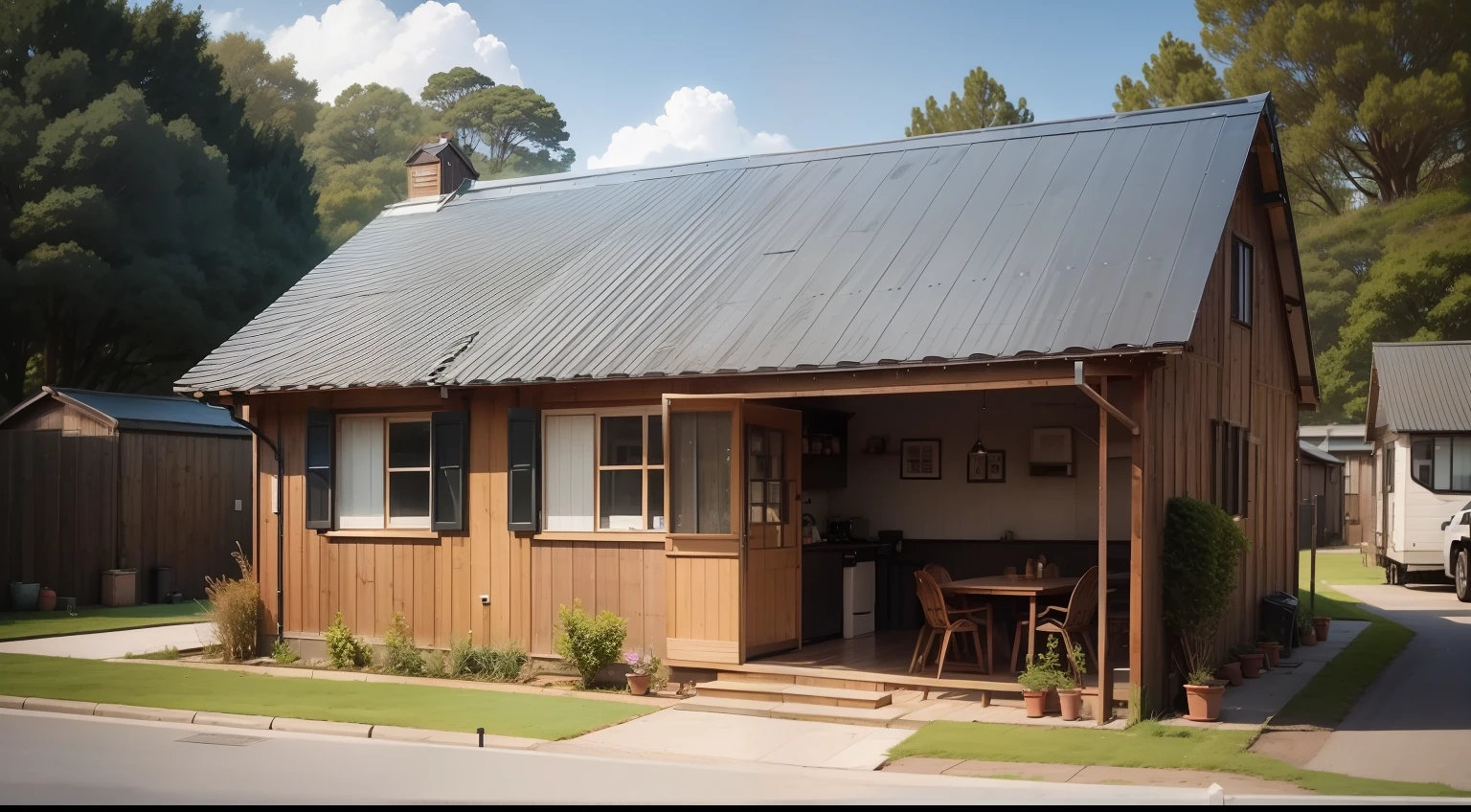 a black sheep, anime, small house,