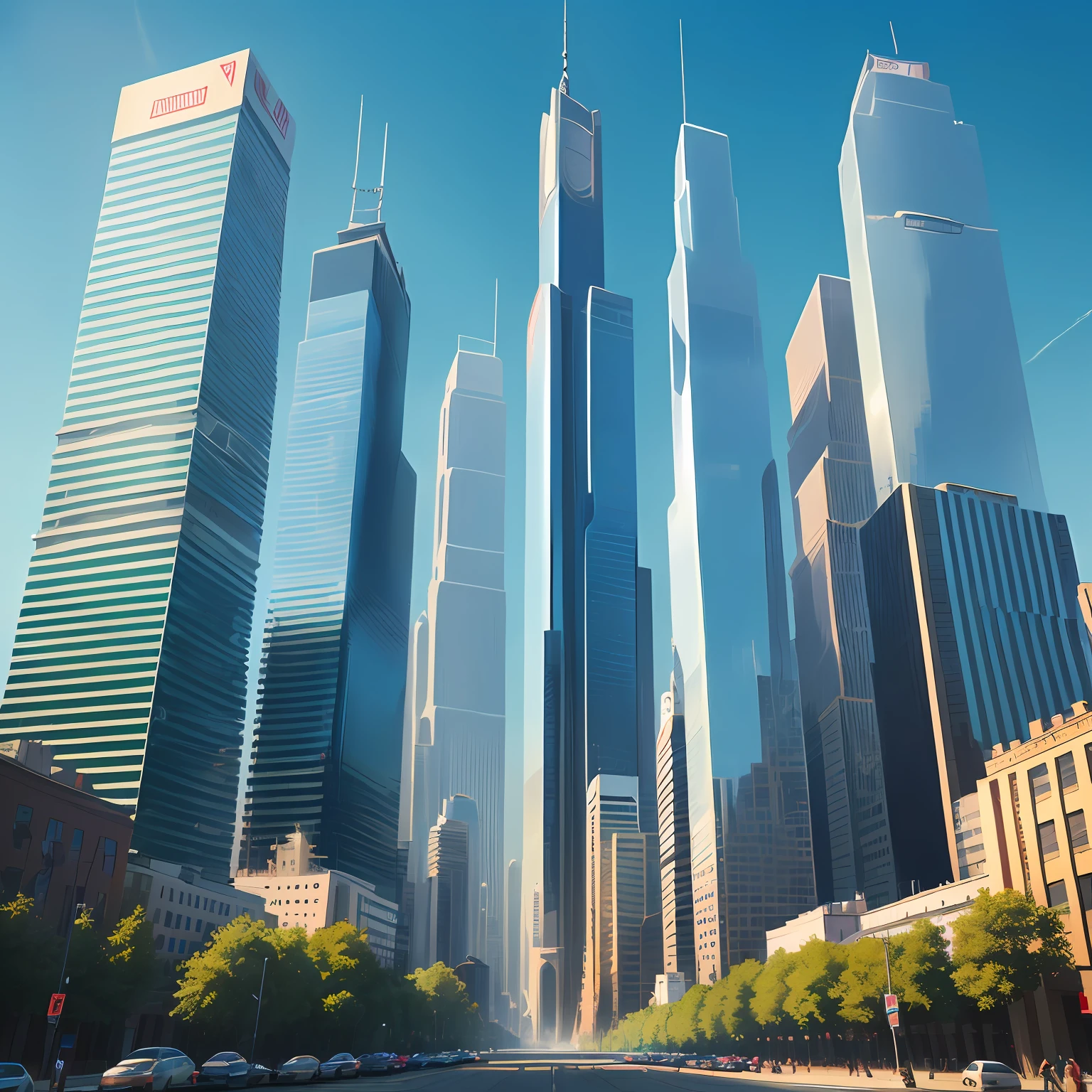 City with skyscrapers like games