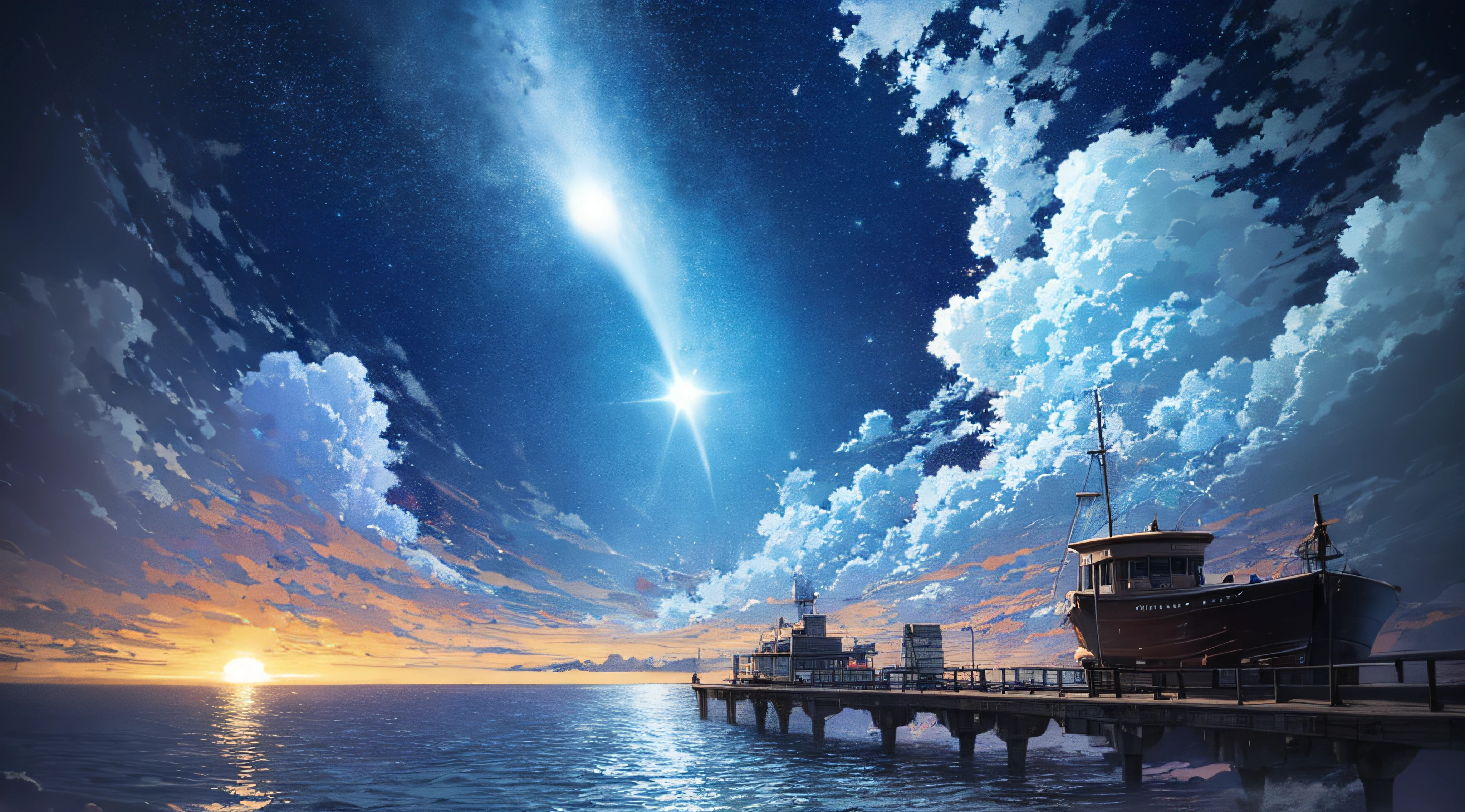 whale, lua, heaven, noite, lua cheia, nuvem, baleia, ao ar livre, paisagem, night sky, water, vessel, clouded skies, esqueleto, animal.