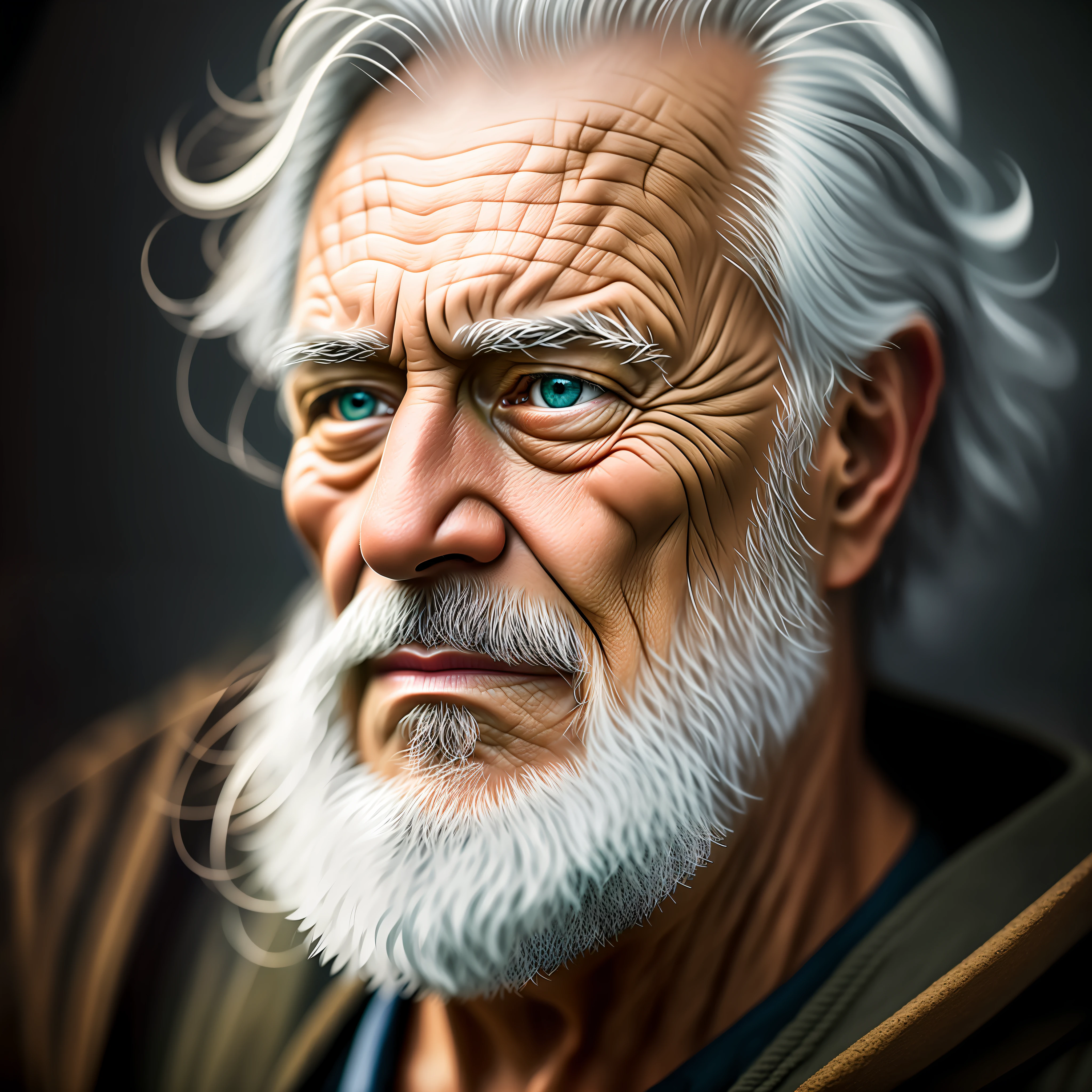 epic realistic, high-quality artwork of a oldman