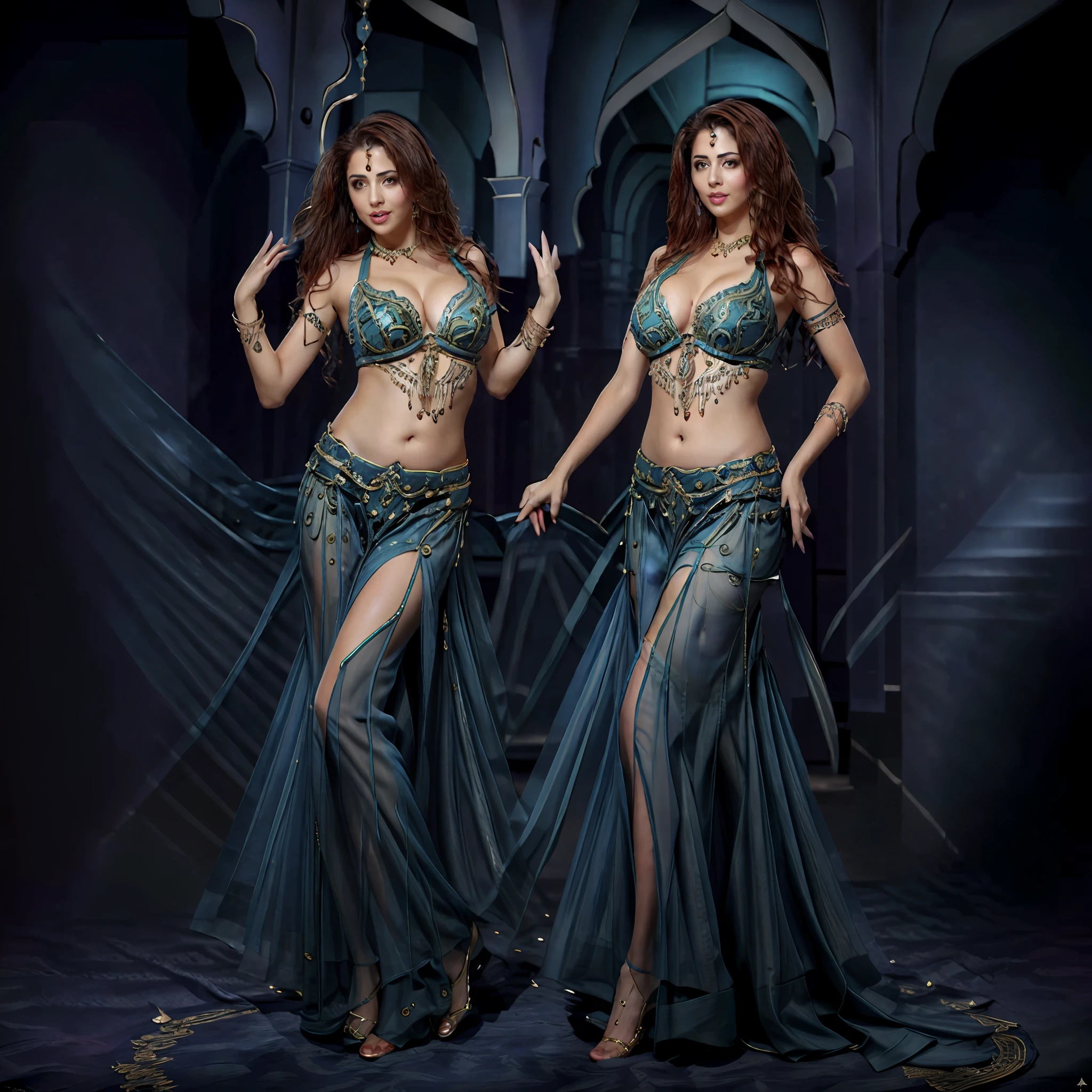 1001ArabianNights sexy erotic big breasts belly dancer