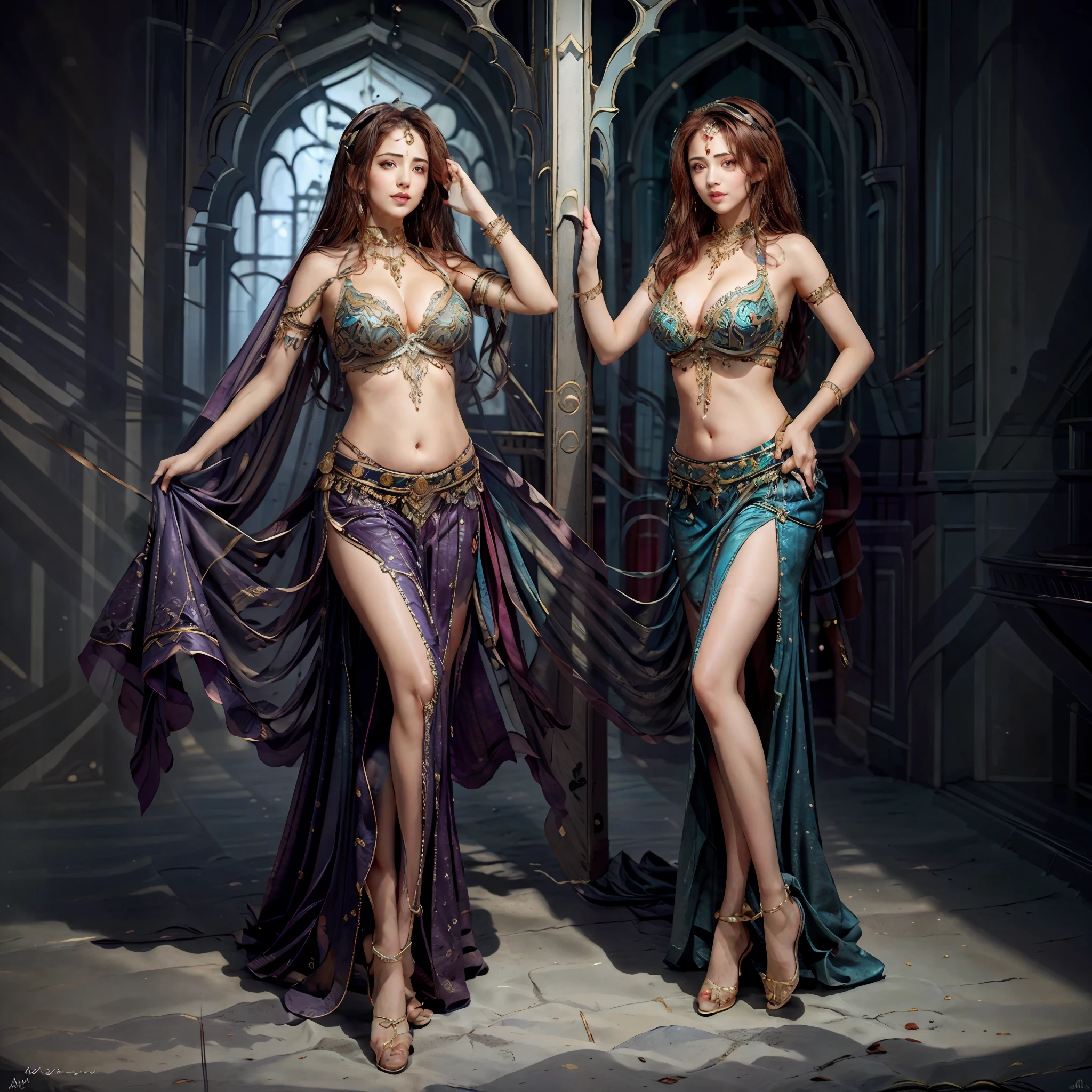 1001ArabianNights sexy erotic big breasts belly dancer