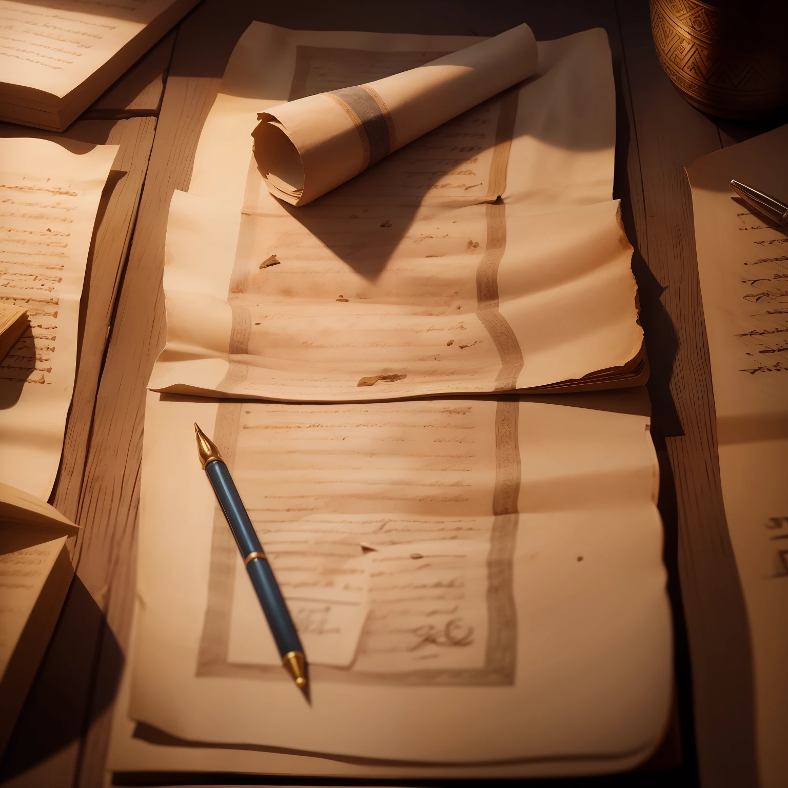 an ancient parchment with writing in Hebrew or Greek, representing the antiquity of biblical texts