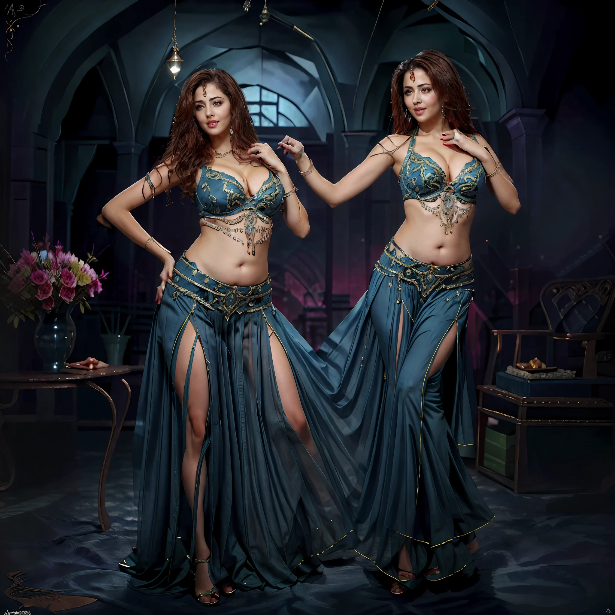 1001ArabianNights sexy erotic big breasts curvy thick belly dancer