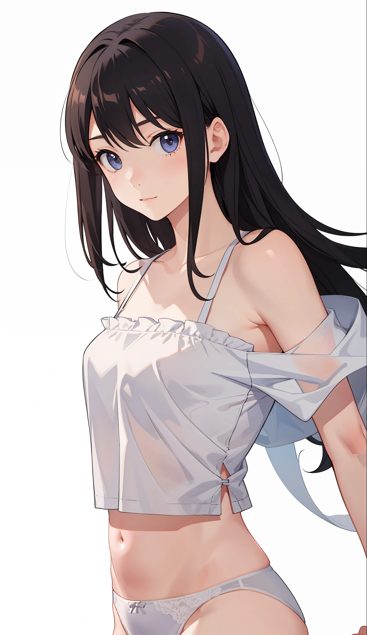1girl in、Underwear、cute little、Upper body portrait、