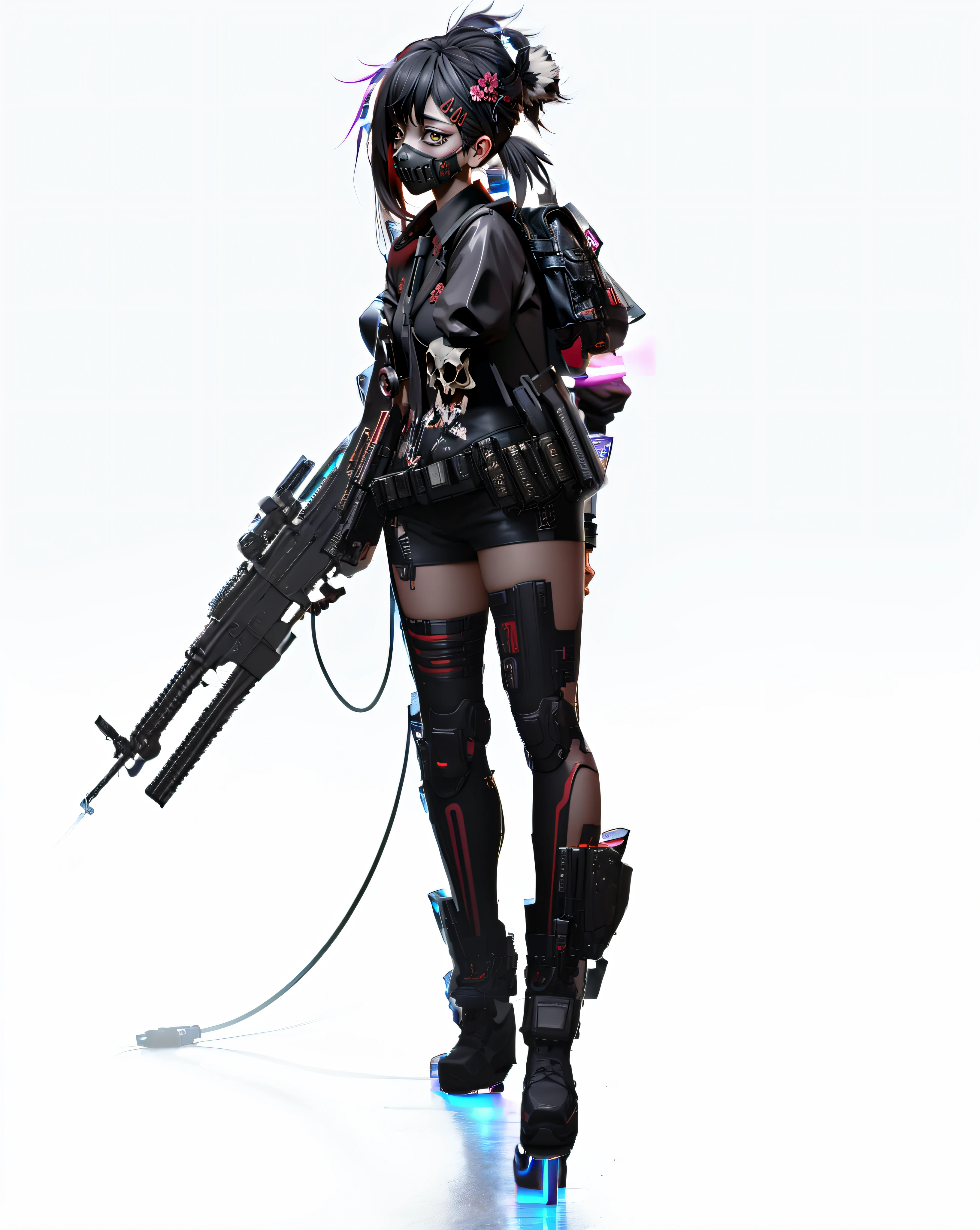 cyber punk perssonage,Background with