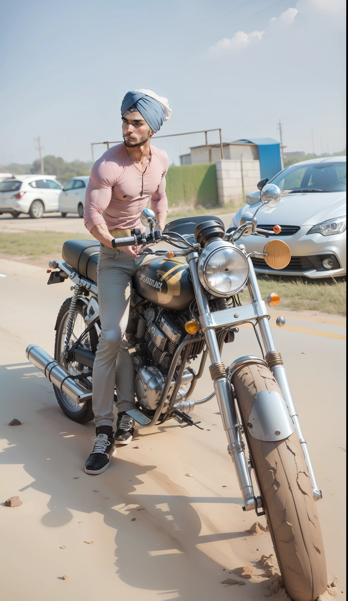 Sardar turban and muscles ,body bilder,        eyer16old,and butty full face