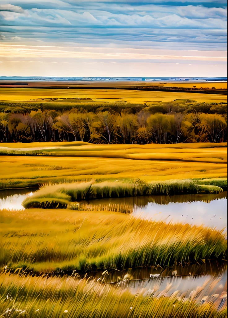 （Bayingbrook Prairie：1.2），RAW photo of the landscape，small detailed，realisticlying，Ultra-realistic photos，8K  UHD，Digital SLR，softlighting，high high quality，filmgrain，Fujifilm XT3，（tmasterpiece）