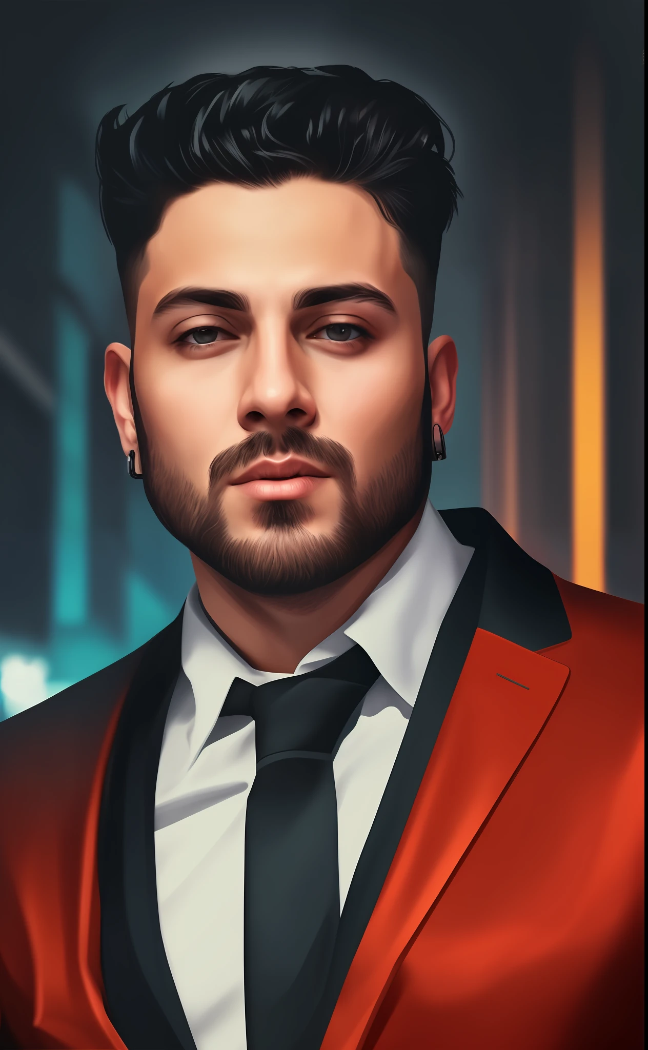 change background cyberpunk handsome boy, realistic face, 8k, ultra realistic