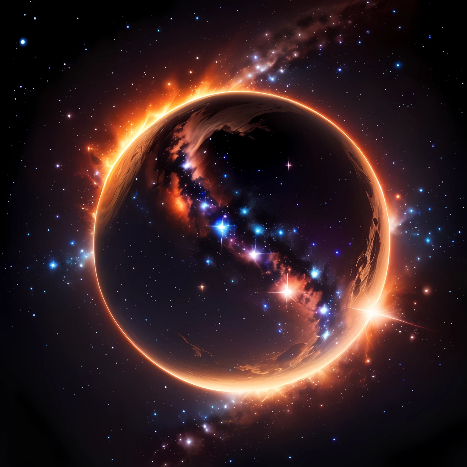 The vastness of the universe,The stars twinkle