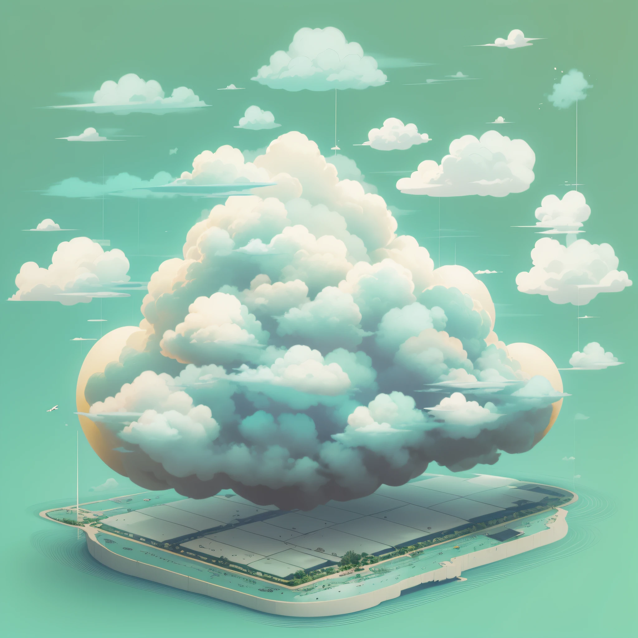 Creates a cloud service template art