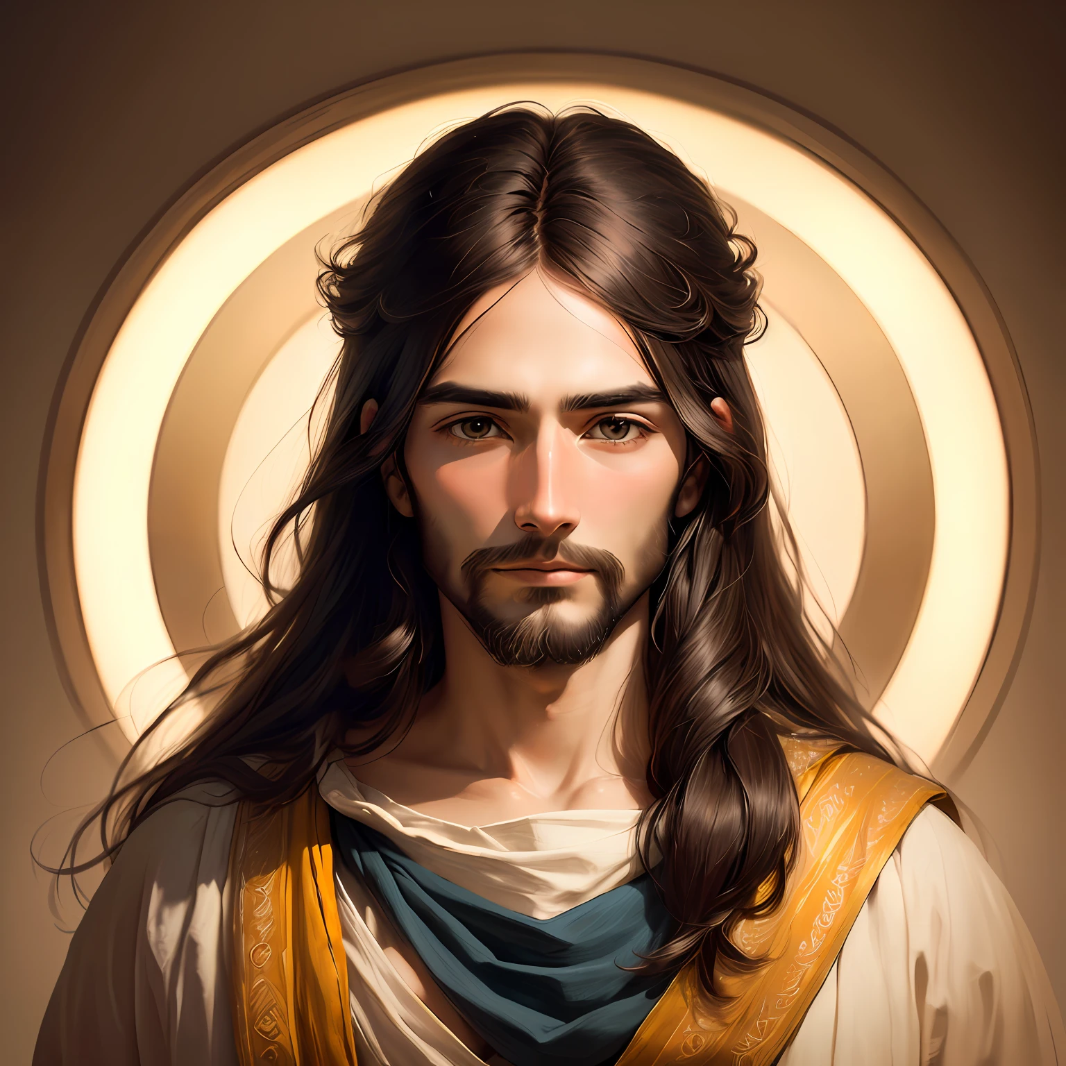 What is the face closest to the characteristics of Jesus?