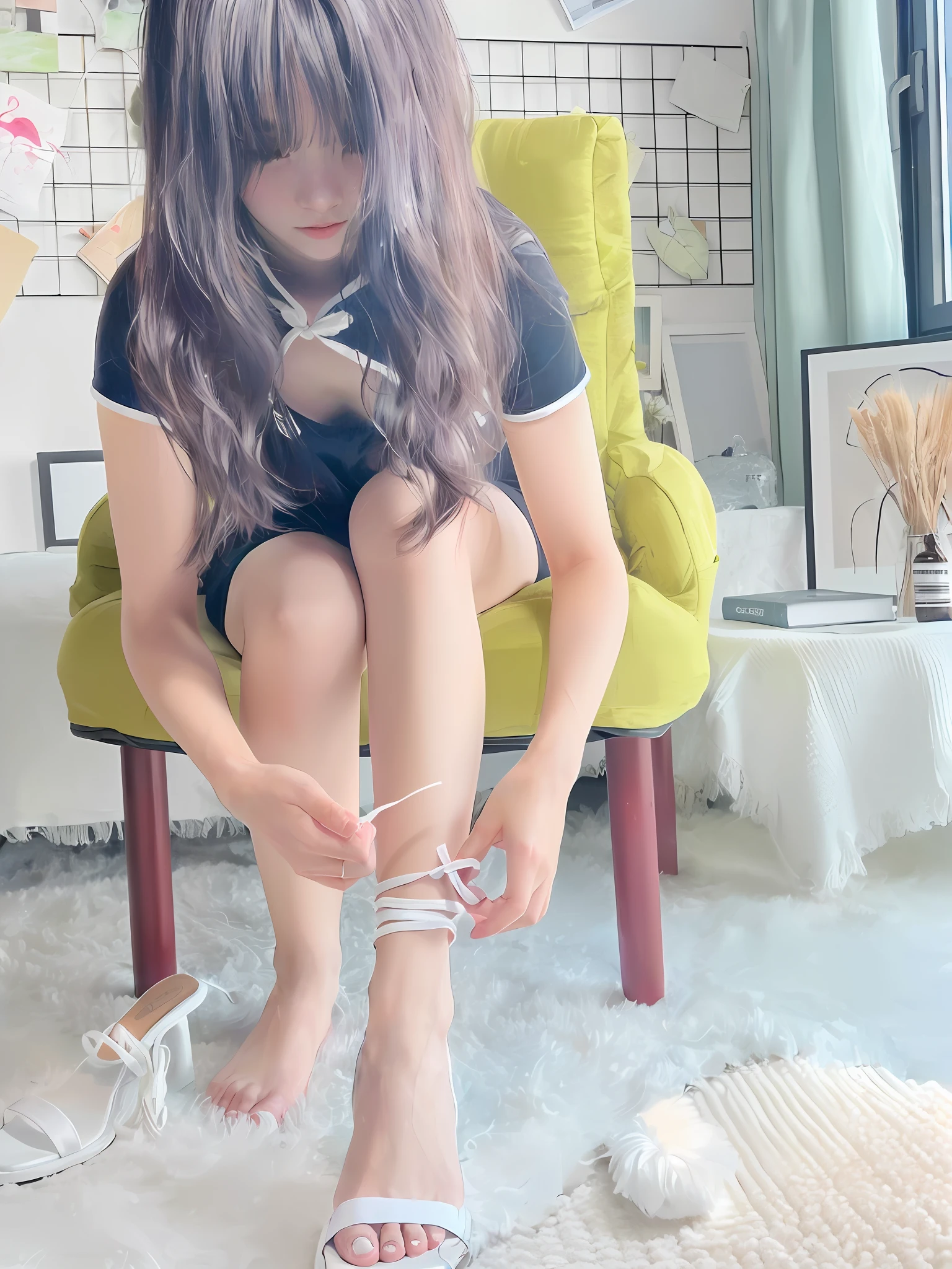 White plush,White carpet,Plush carpet