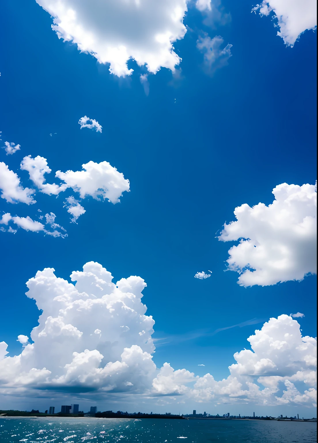 夏天,with blue sky and white clouds,Close-up of the sky