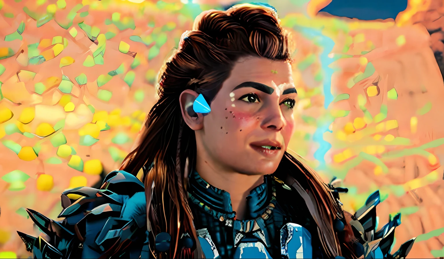 Aloy, (master part),((ultra-detalhado)), (Highly detailed CG illustration), (best quality:1.2),realista8K UHD,High definition,textura de alta qualidade,detalhes intrincados,textura detalhada,finamente detalhado,High detail,CG extremamente detalhado,Sombra de alta qualidade,a realistic representation of the face,Detalhe bonito rosto delicado,Olhos delicados bonitos detalhados, pupila do olho castanho, A face of perfect proportion,profundidade de campo,Cinematic light,Reflexo da lente,ray tracing,perspectiva,20s,corar,bright lips,Corpo Perfeito,corpo magro,light particules,(tempestade:1.3),, diferente_imagem, High_resolution, (Pele Lustrosa), foco solo, (red hair), (olhos bonitos finamente detalhados e rosto detalhado),(Rosto detalhado), (cabelo estriado), contraste da fonte de luz, cabelos longos, (roupas modernas:1.5), (pele altamente detalhada:1.2), 8k UHD, DSLR, soft lighting, alta qualidade,