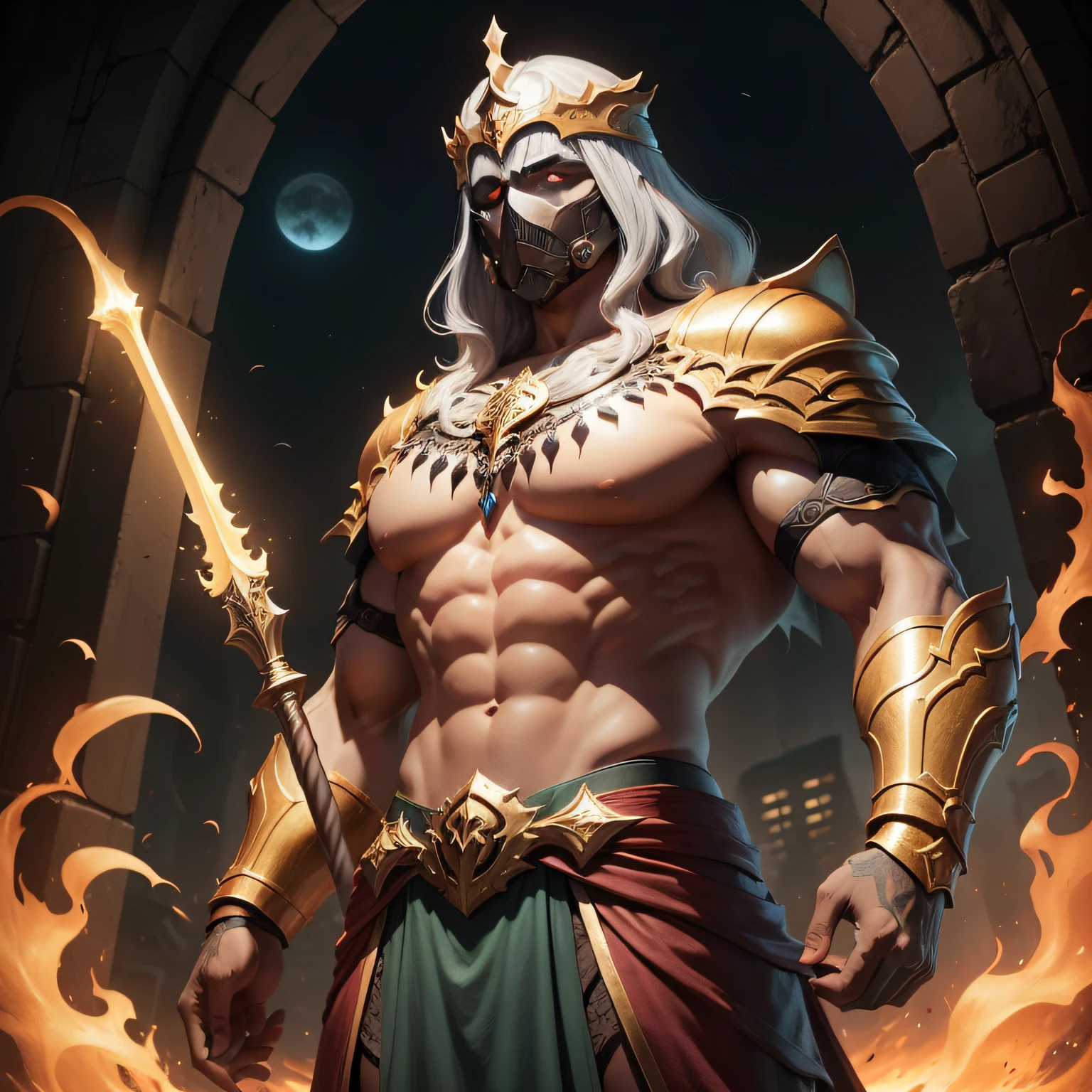 "Guardian of the Abyss, noite sombria, darkness shrouded in fog, noite chuvosa"