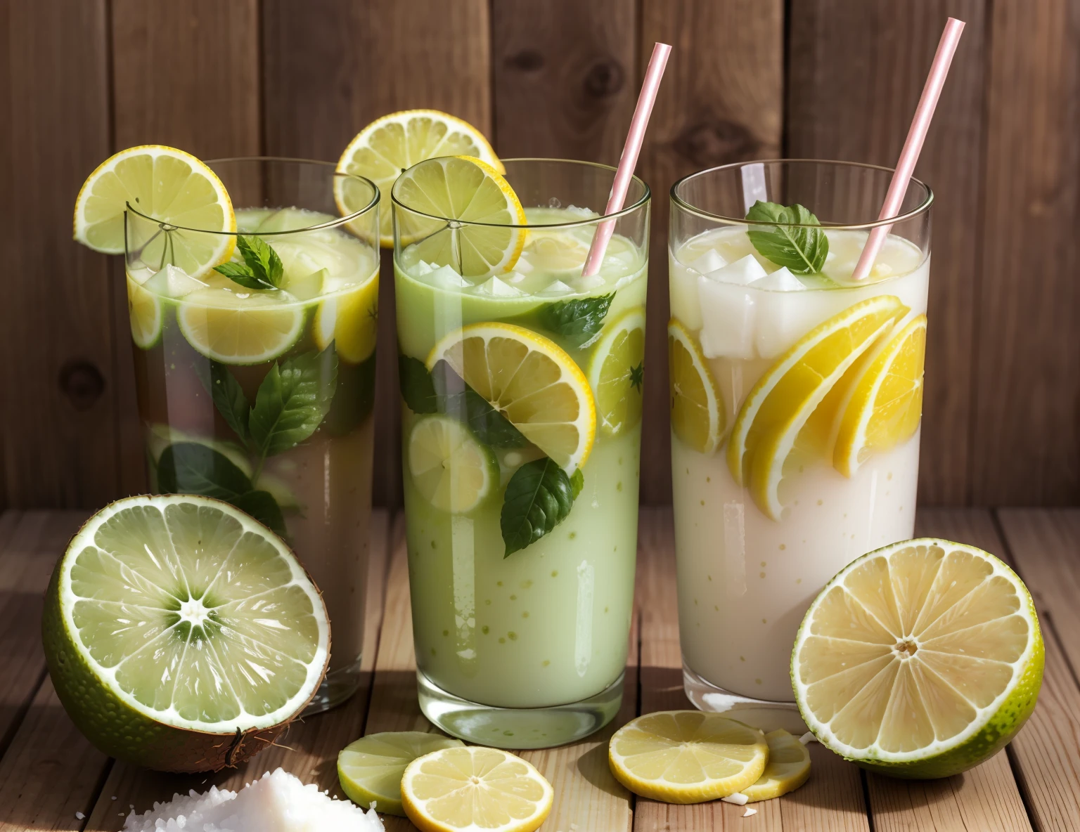 Suco Detox de Abacaxi Com Couve: Abacaxi, Couve, Lemon and Coconut Water