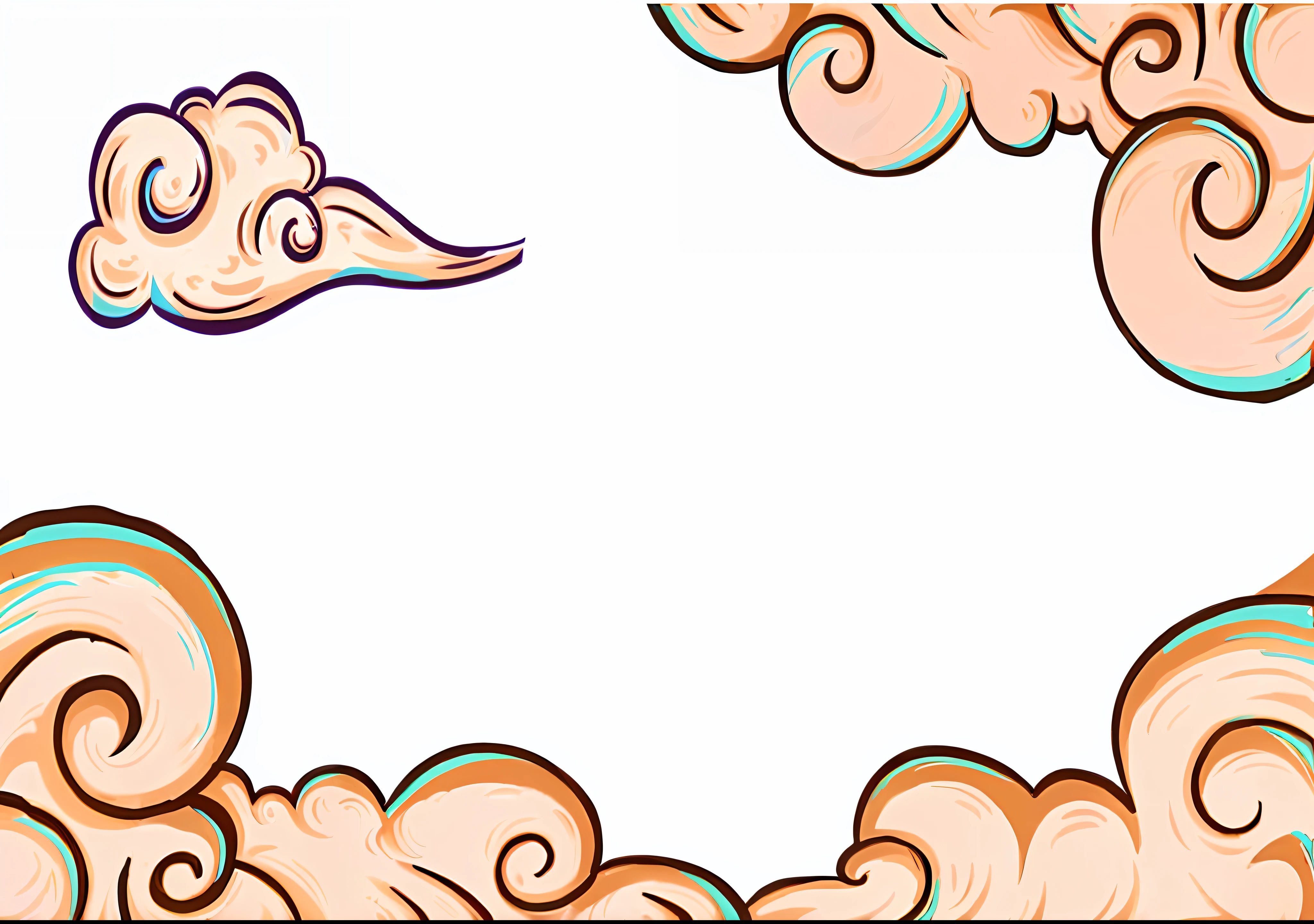 There is a photo of a bird flying in the sky, clouds、Wings and waves, fancy clouds, ceremonial clouds, cartoonish vector style, colorful swirly magical clouds, clouds background, background artwork, Cloud background, whorl. Clouds, stylized border, ornate border + concept-art, hand painted cartoon art style, swirly clouds