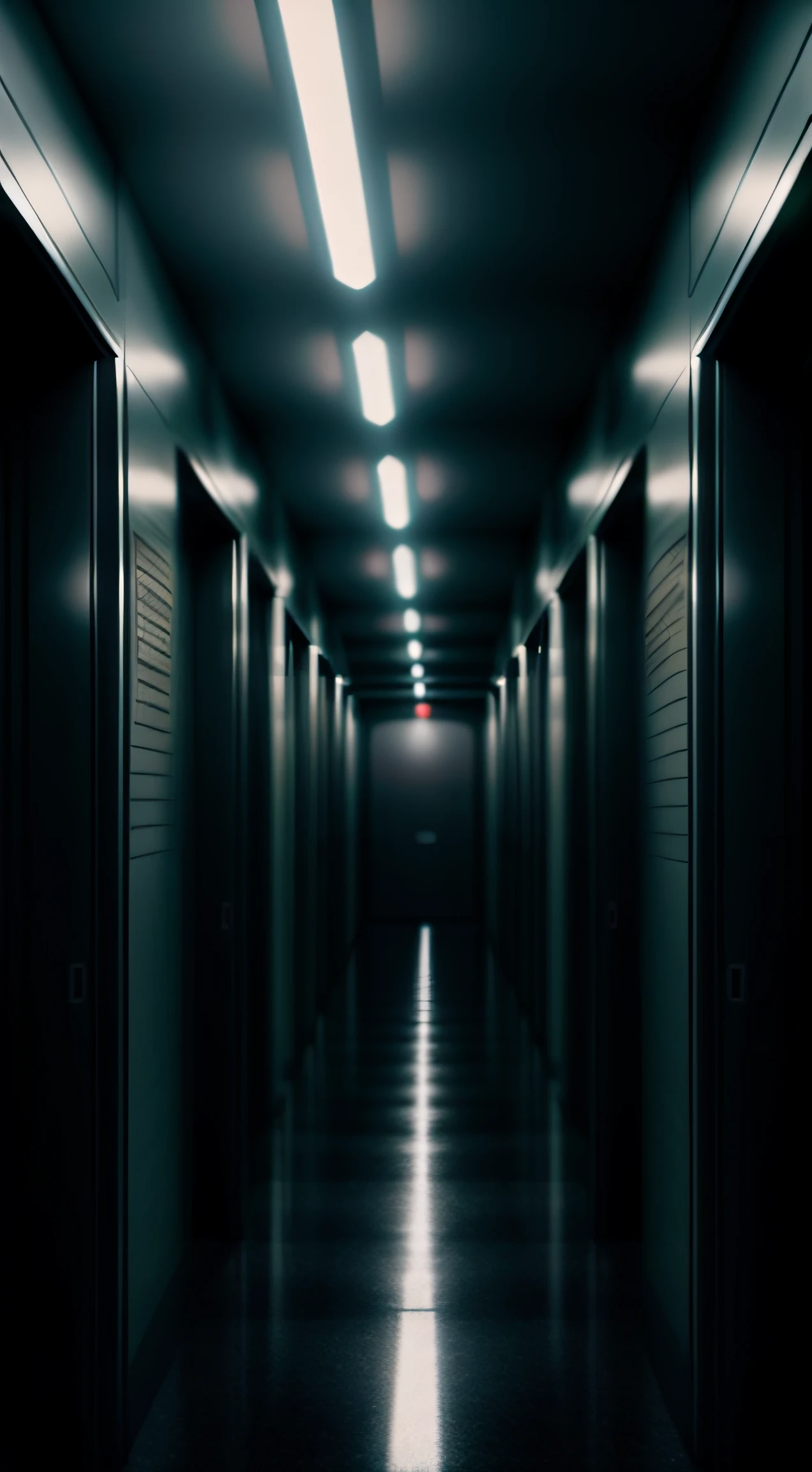 a dark corridor with labels like "Alien Contact," "Time Travel," "Mind Control," and "Super Weapons."