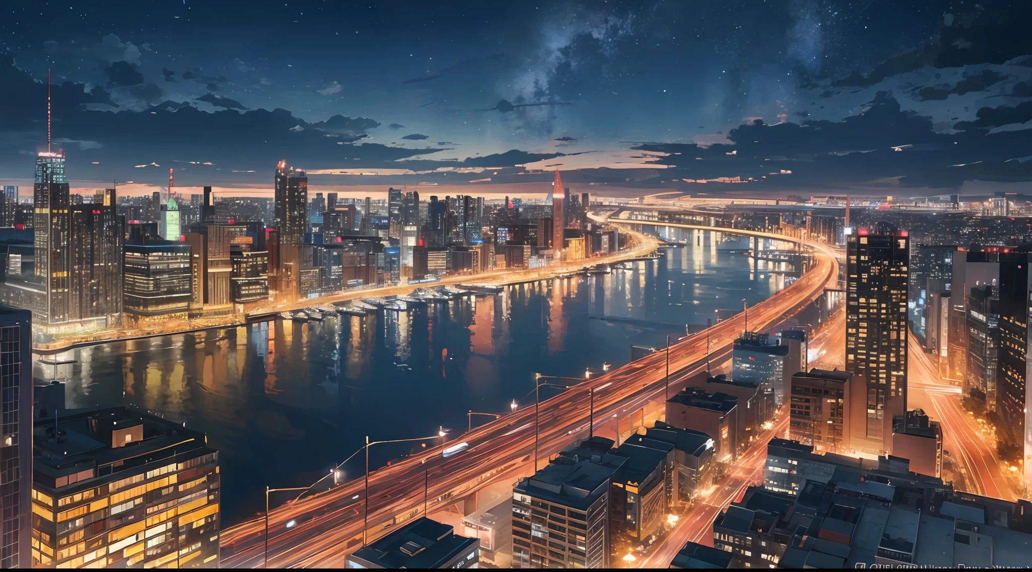 International city,beautiful night scene,bustling,16K --auto