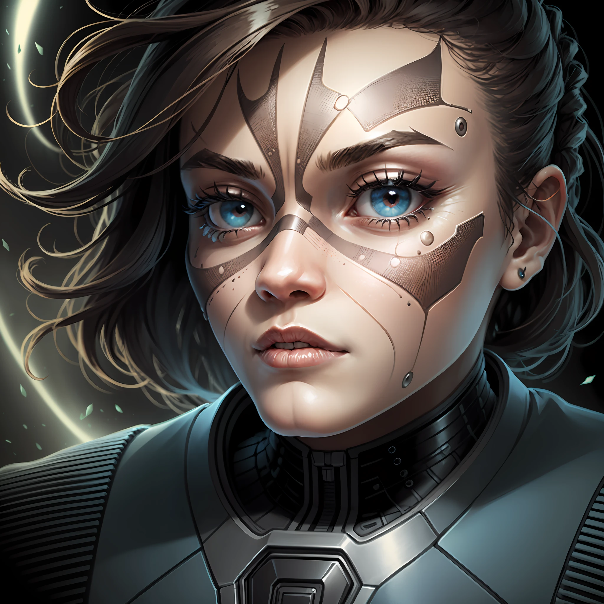 Digital texture surface skin bionic human,Mighty man,The skin flashes with digital textures --auto