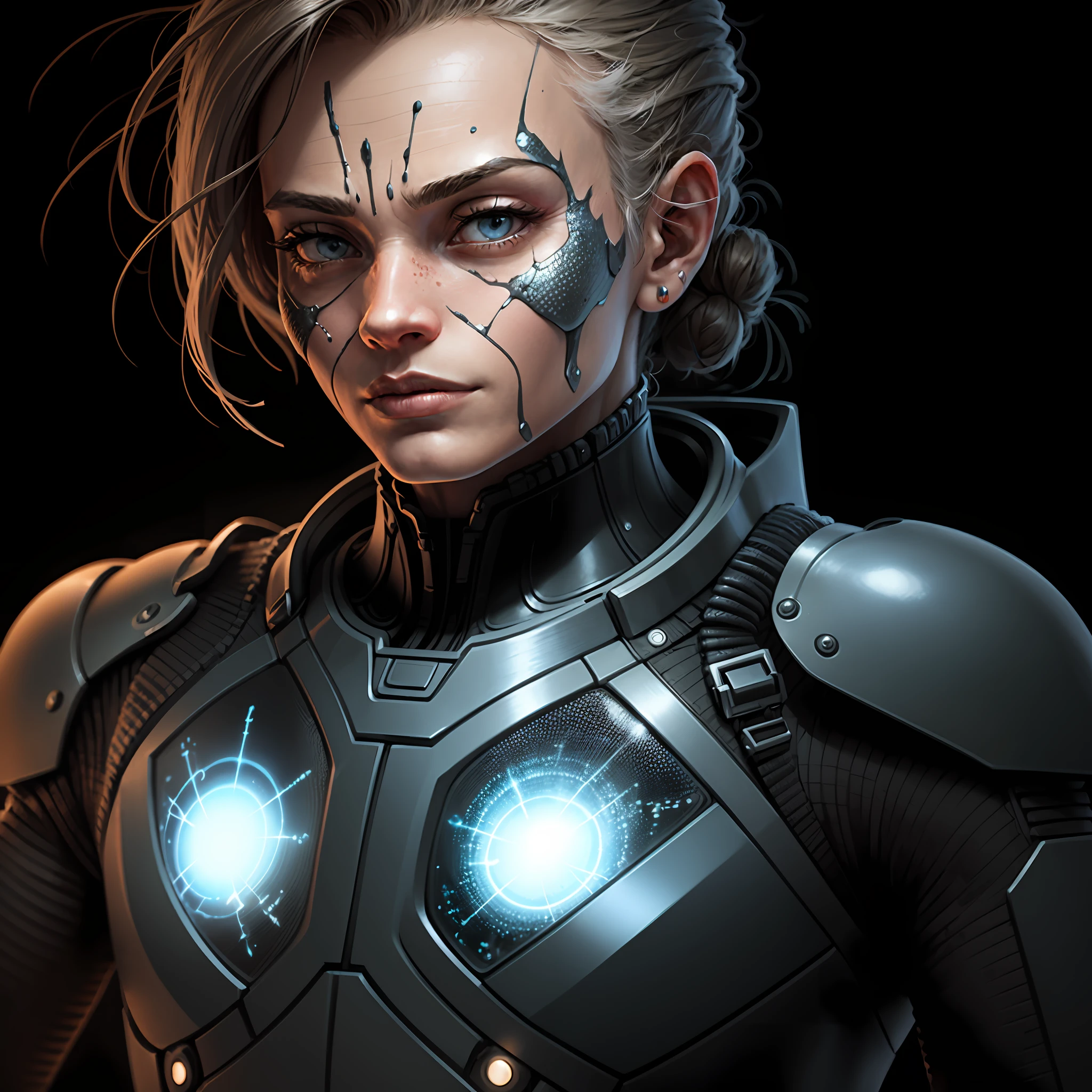Digital texture surface skin bionic human，Mighty man，The skin flashes with digital textures --auto