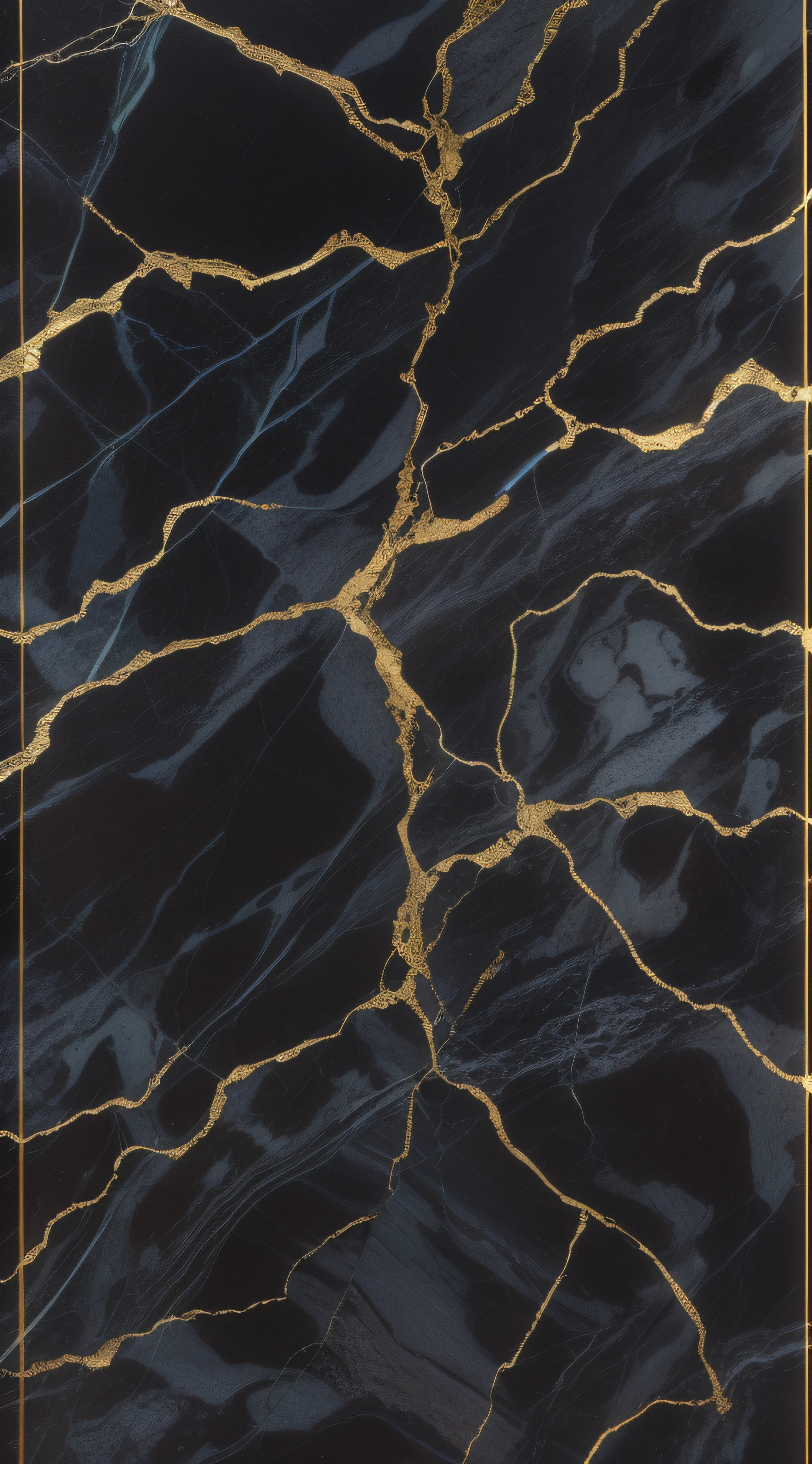 Black marble with gold veins