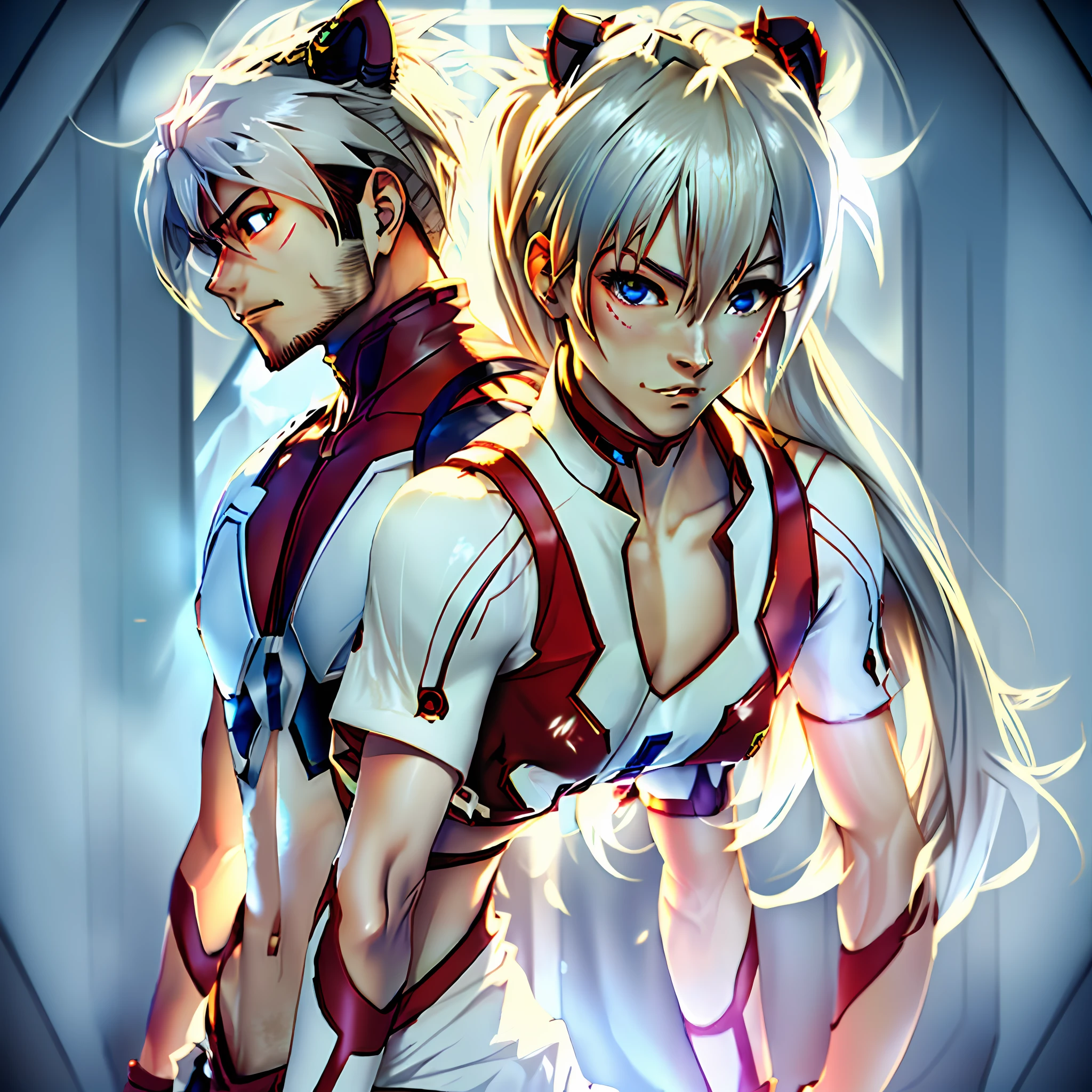 tmasterpiece，The best quality，Wukong，SuperSaiyan，light white hair