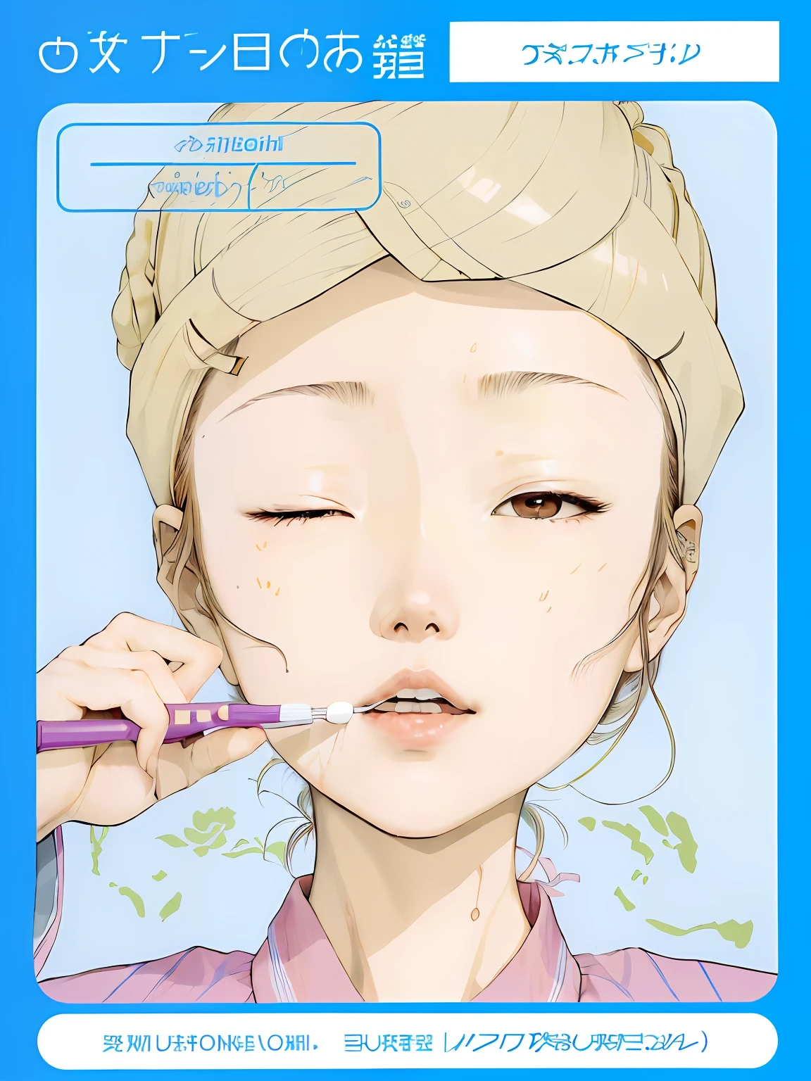 There are women brushing their teeth with a toothbrush, shintaro kago, by Naka Bokunen, sui ishida art manga, by Yanagawa Nobusada, by Kobayashi Kiyochika, by Kamisaka Sekka, by Yumihiko Amano, by Kentaro Miura, by Ai-Mitsu