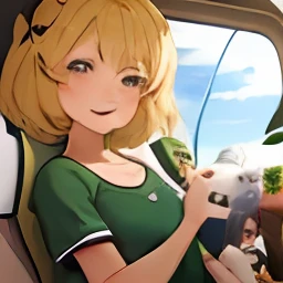 one-girl,himawari,Sunny and cheerful,adolable,blond hairbl,Black skin