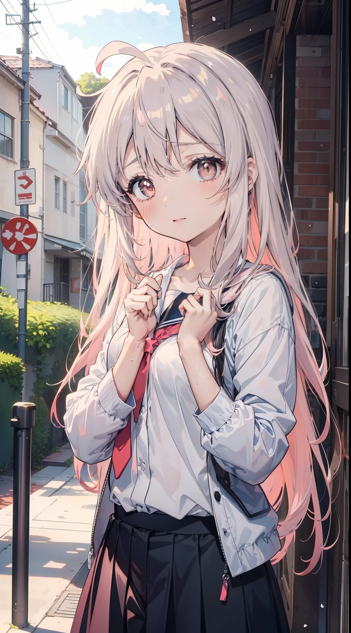 Anime visuals of long hair anime girl cute girl, nyaruko-san, up of young anime girl, Anime moe art style, Smooth anime CG art, Today's featured anime stills, anime best girl, Beautiful Anime High School Girls, Cute anime girl, anime visual of a young woman, Splash art anime loli loli，