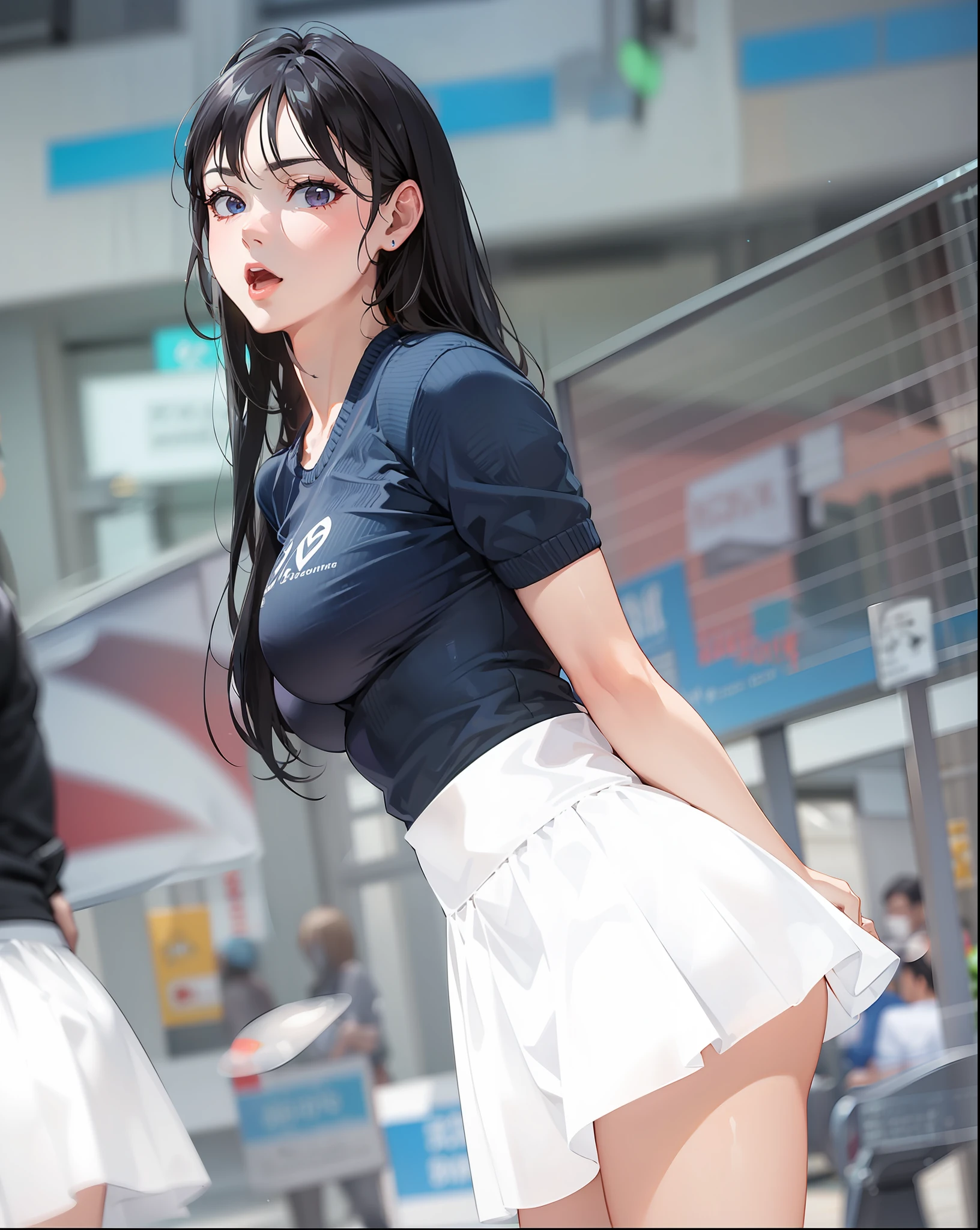 I want an undistorted image of a sexy girl with big boobs