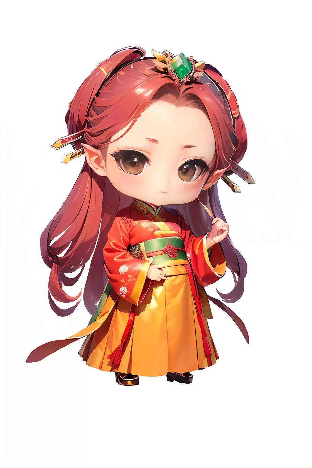 china shoes,Metal edges,Pattern,Pedras preciosas。Refinement,8K,Exquisite painting,lovely digital painting,anime styled digital art,style of anime,A beautiful artwork illustration,adorable digital art,Hand refinement,Delicate hands,